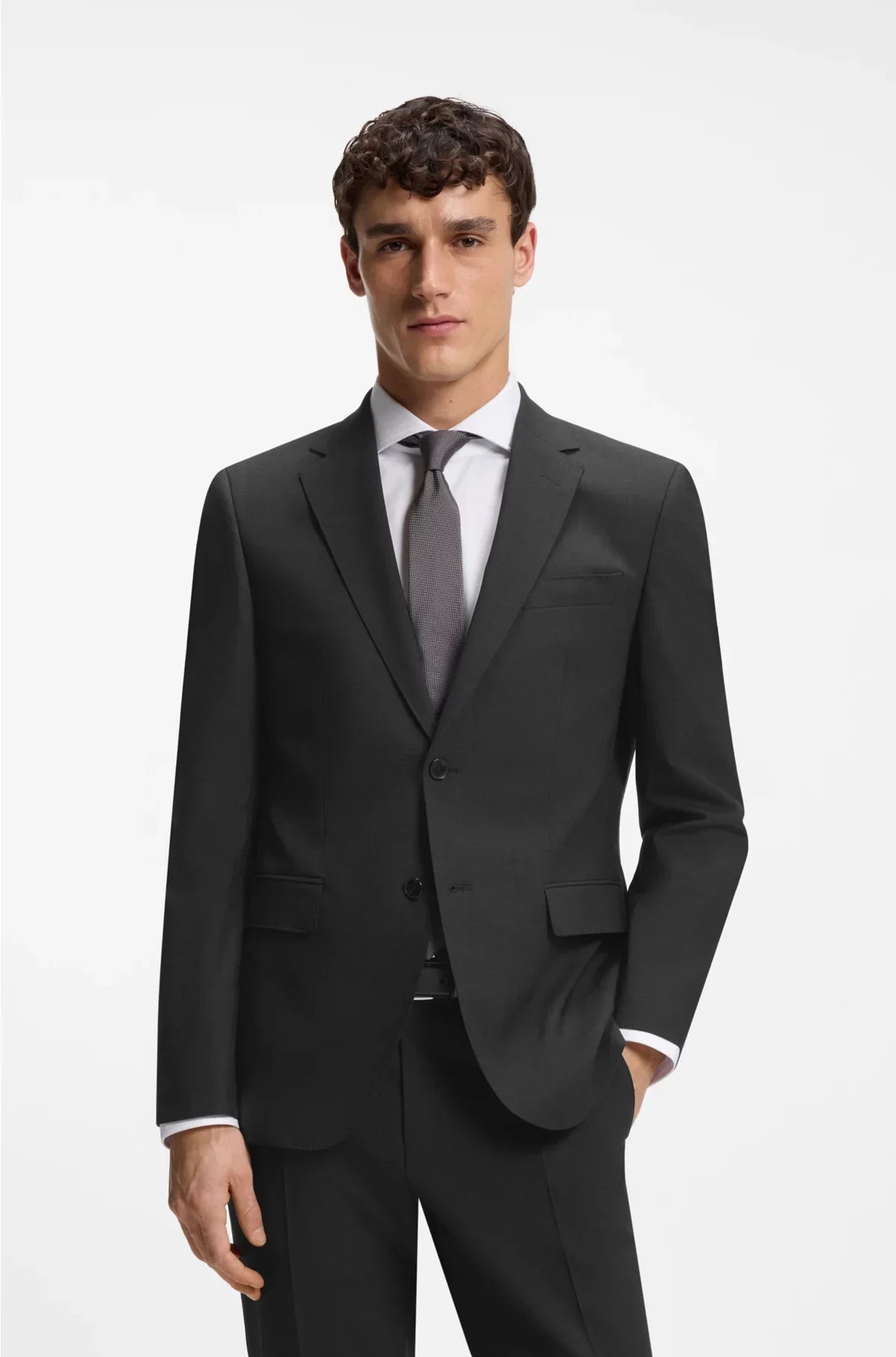 REGULAR-FIT SUIT JACKET IN STRETCH VIRGIN WOOL