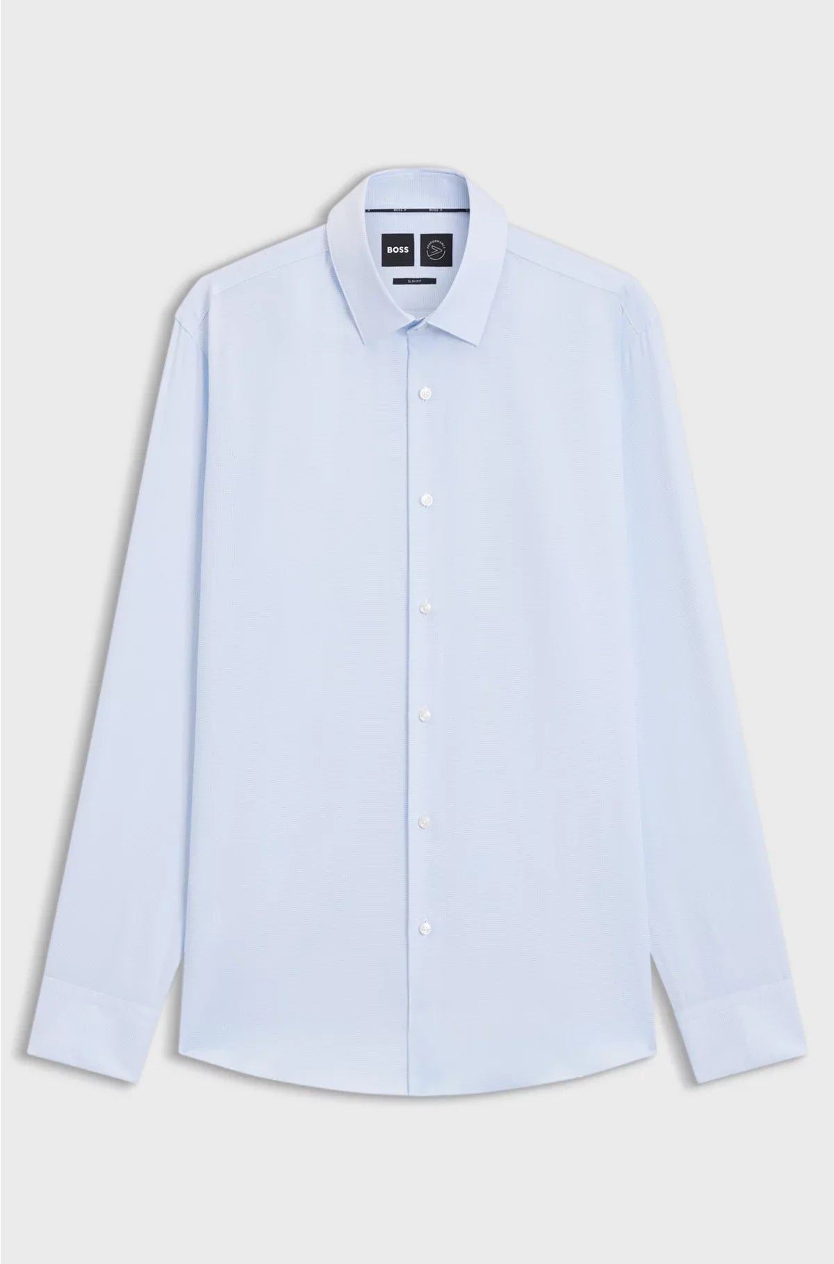 SLIM-FIT SHIRT IN HIGH-PERFORMANCE STRUCTURED COTTON