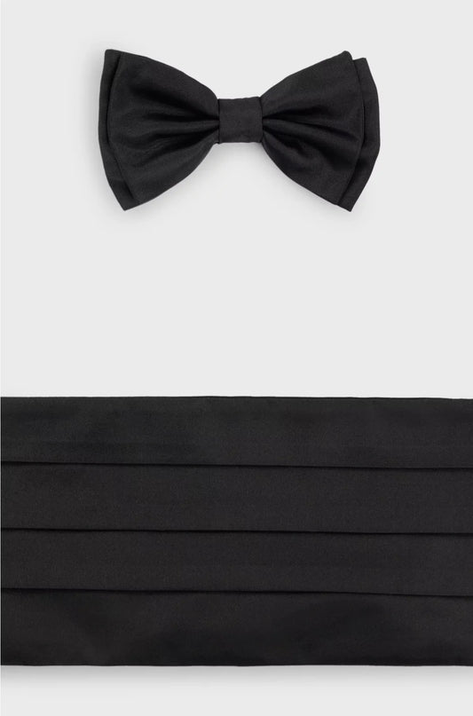SILK BOW TIE AND CUMMERBUND GIFT SET