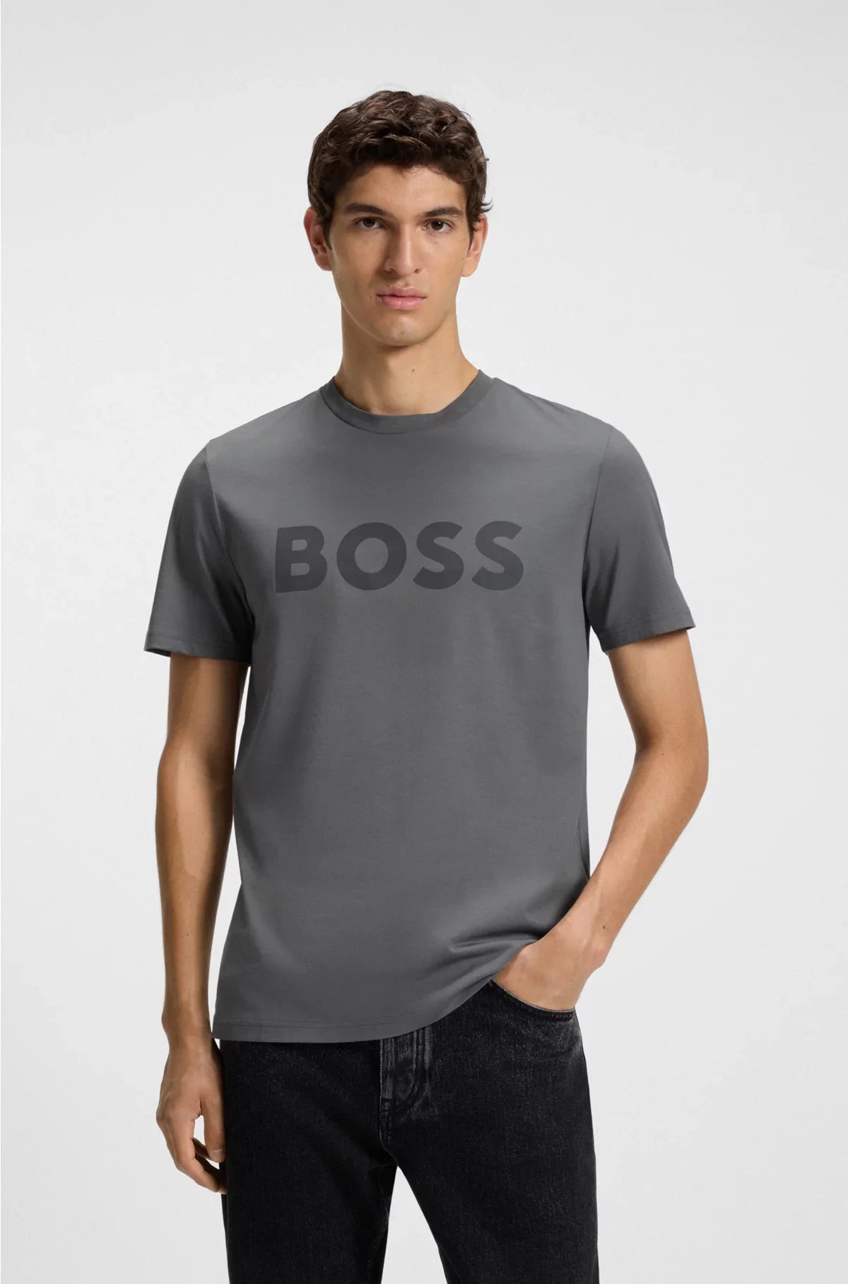 T-SHIRT IN JERSEY DI COTONE CON STAMPA LOGO GRANDE