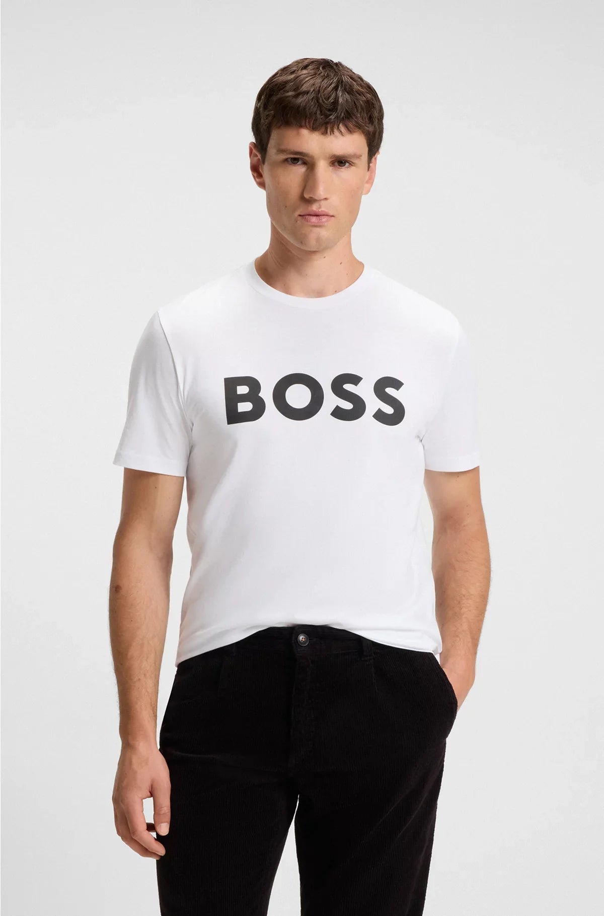 T-SHIRT IN JERSEY DI COTONE CON STAMPA LOGO GRANDE