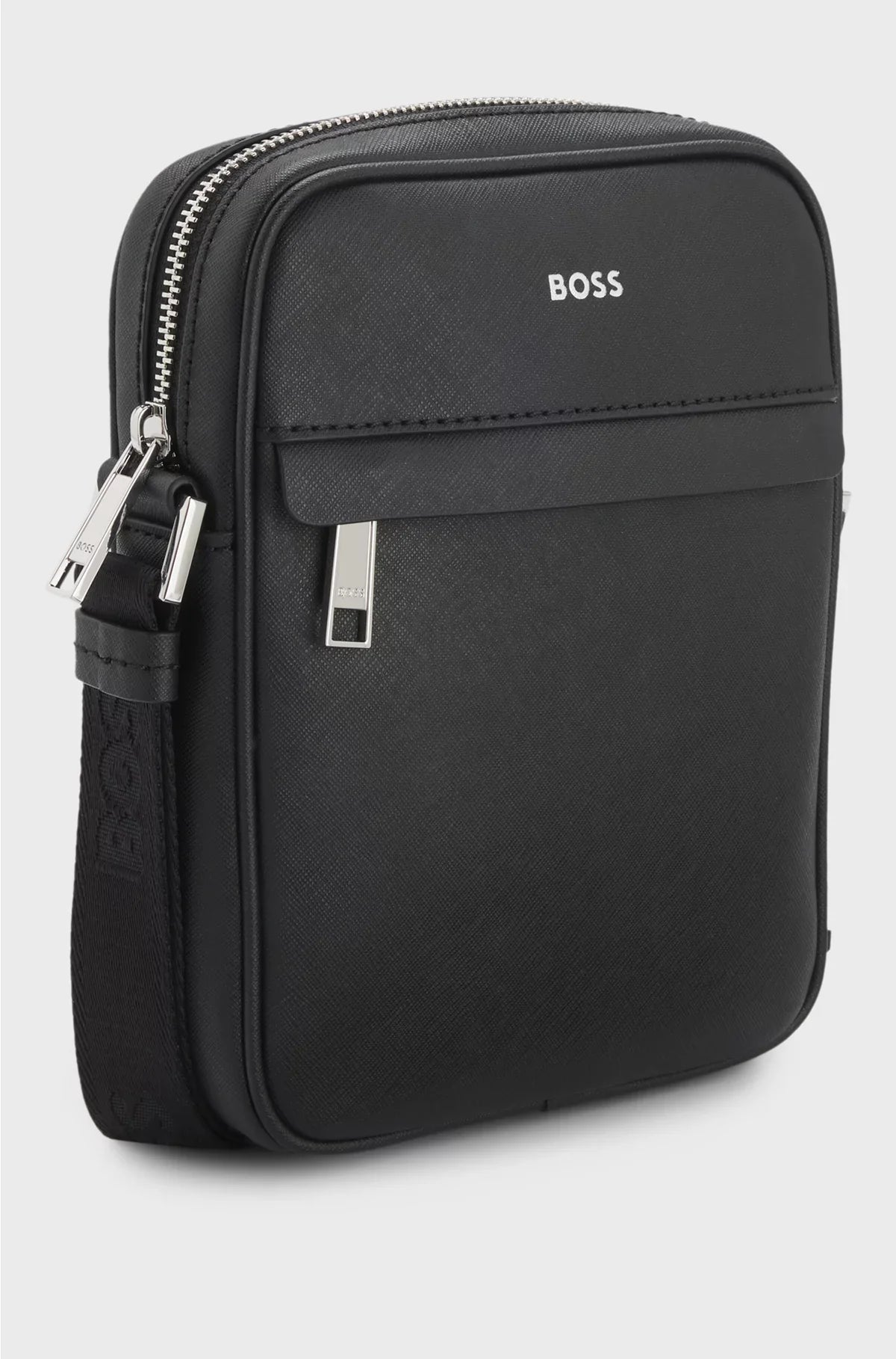 REPORTER BAG WITH SIGNATURE STRIPE AND LOGO DETAIL