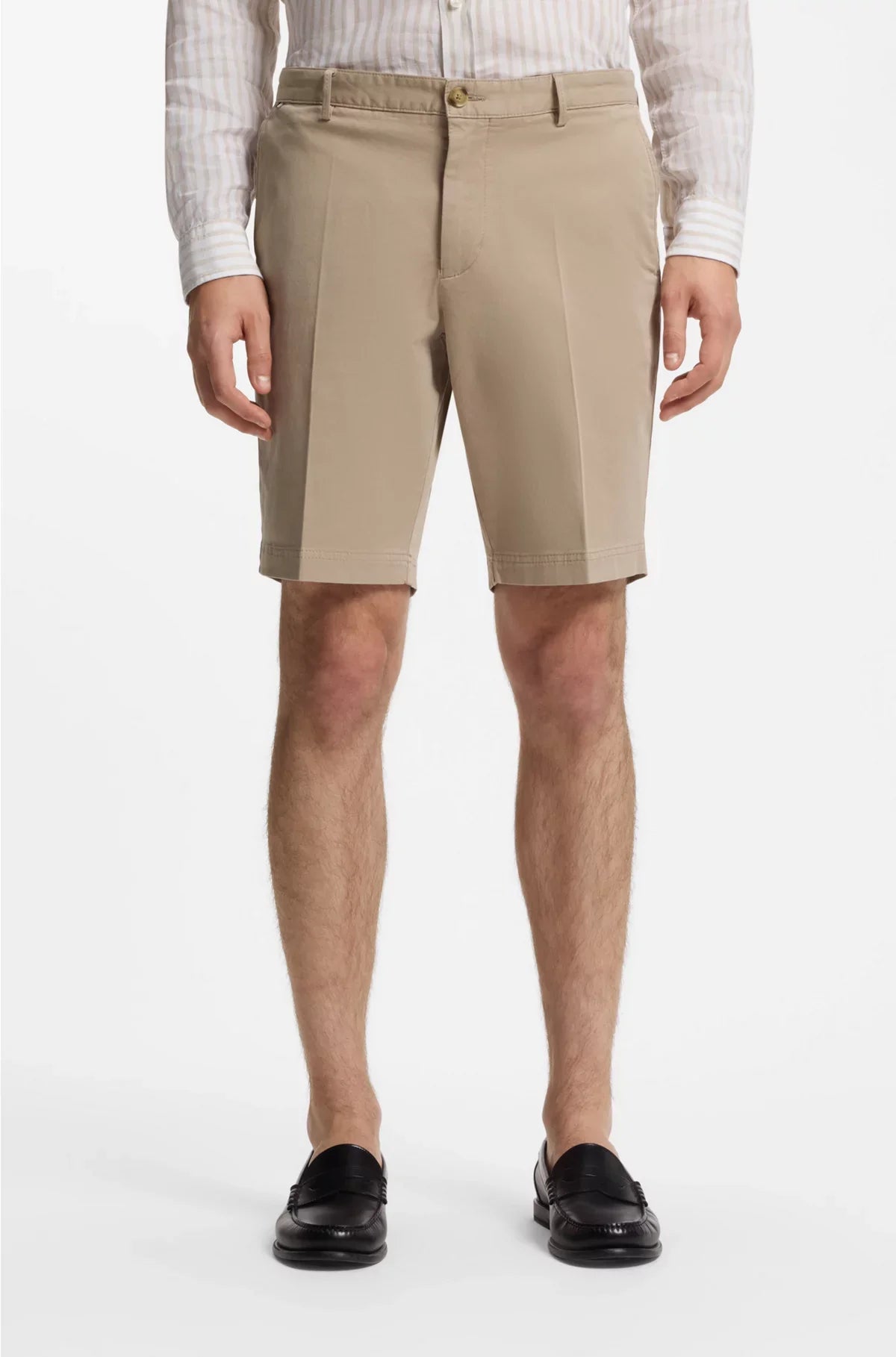 SLIM-FIT SHORTS IN STRETCH-COTTON GABARDINE