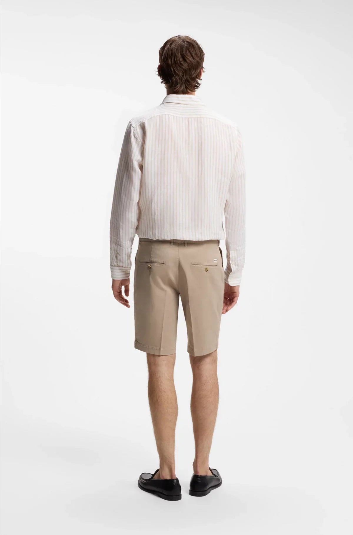 SLIM-FIT SHORTS IN STRETCH-COTTON GABARDINE