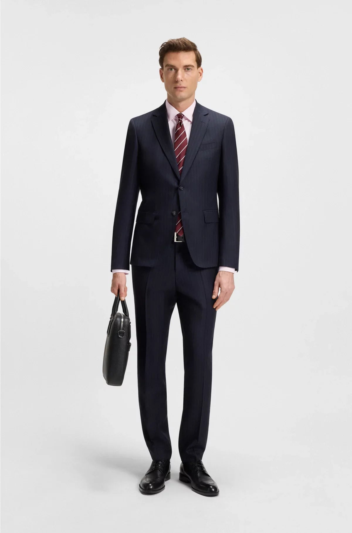 REGULAR-FIT SHIRT IN EASY-IRON STRUCTURED STRETCH COTTON