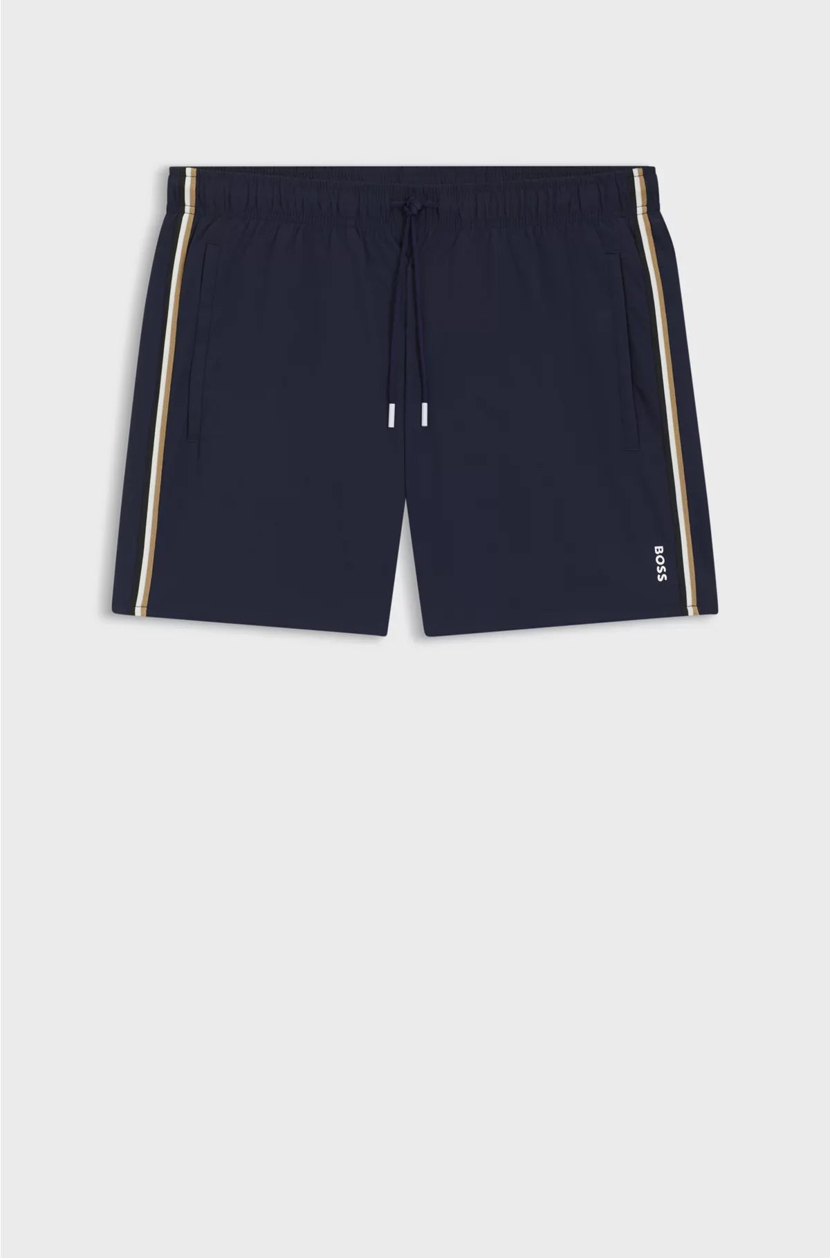 SWIM SHORTS WITH SIGNATURE STRIPE AND LOGO