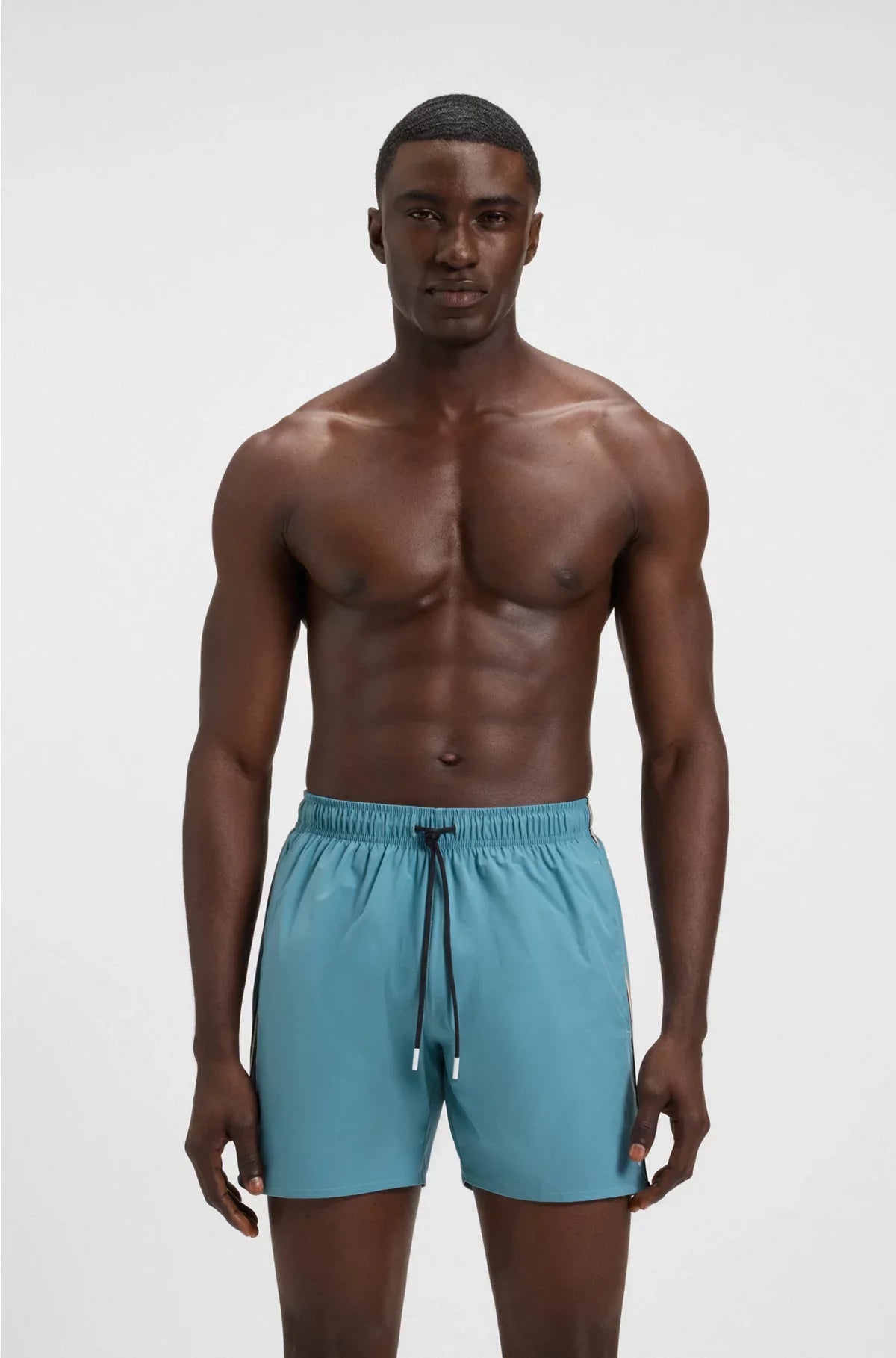 SWIM SHORTS WITH SIGNATURE STRIPE AND LOGO
