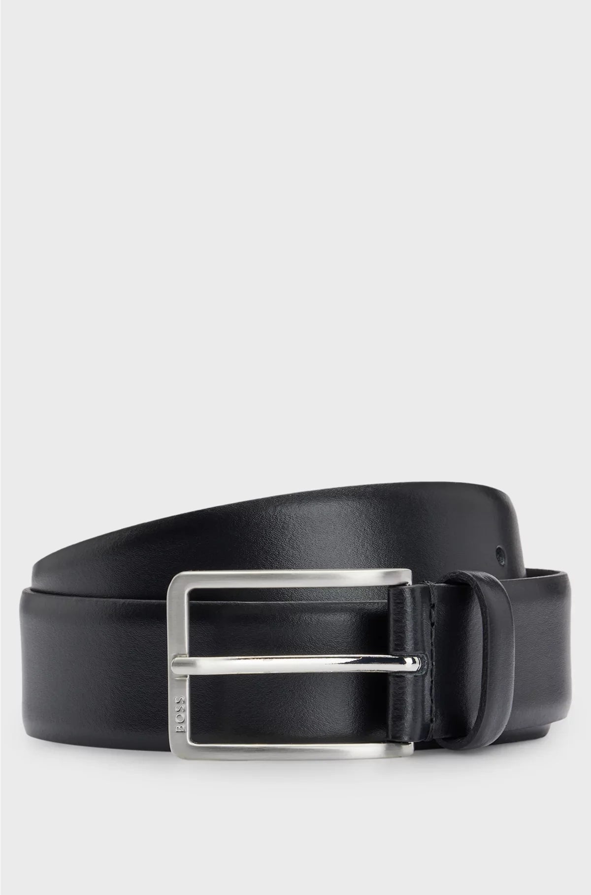 ITALIAN-MADE LEATHER BELT WITH PIN BUCKLE