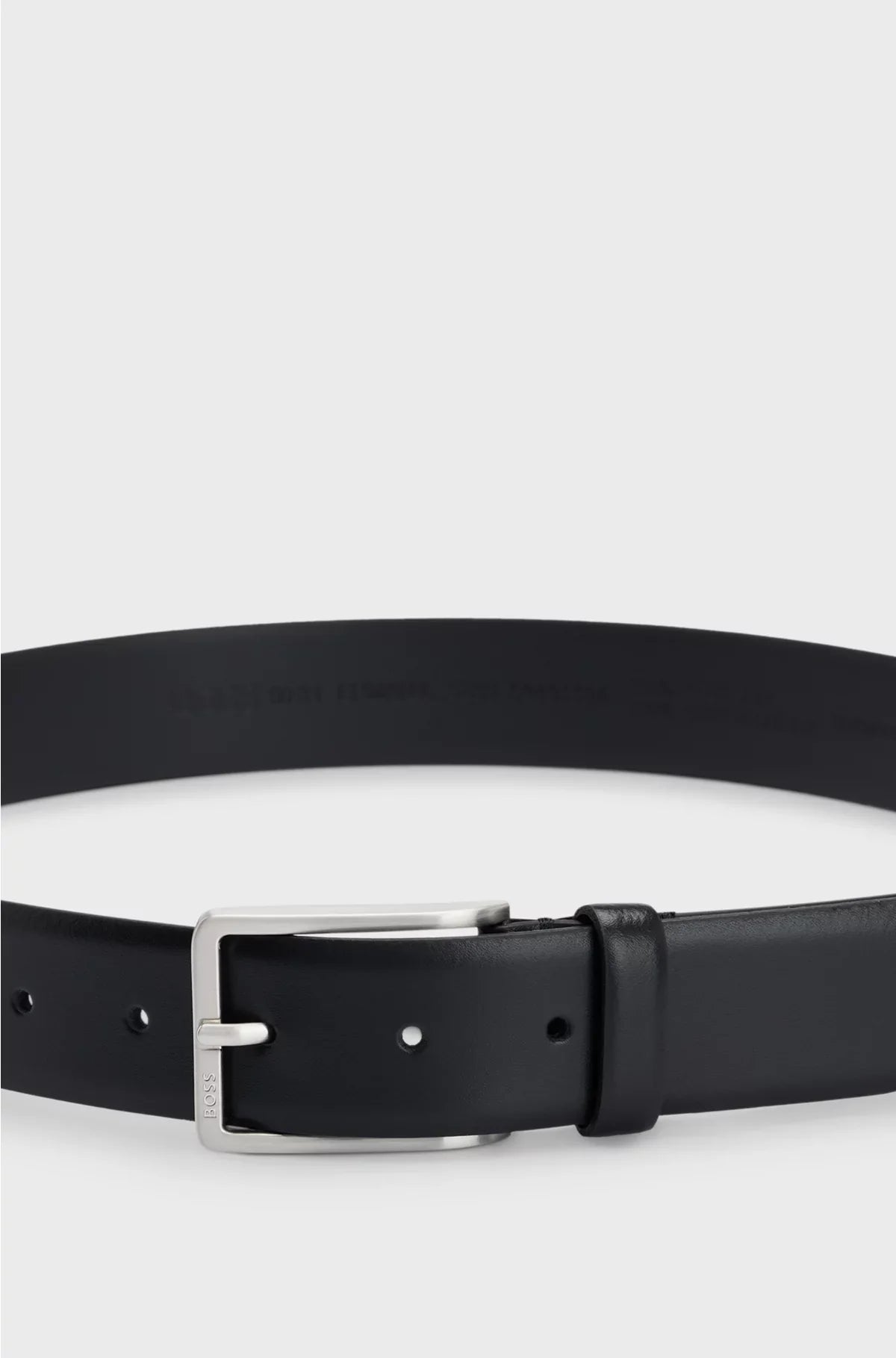 ITALIAN-MADE LEATHER BELT WITH PIN BUCKLE