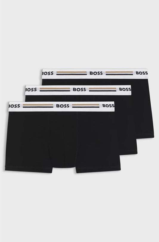 THREE-PACK OF TRUNKS WITH LOGO AND STRIPE WAISTBANDS