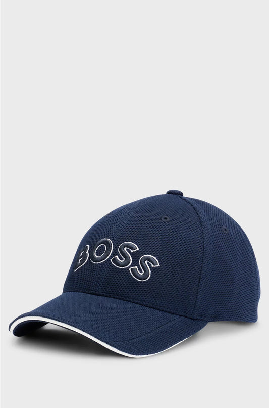 LOGO-EMBROIDERED CAP IN WOVEN PIQUE