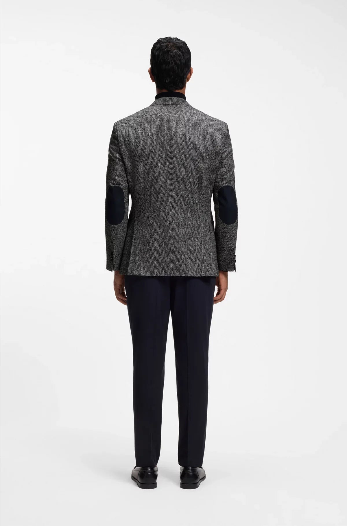 GIACCA REGULAR FIT IN MISTO LANA A SPINA DI PESCE