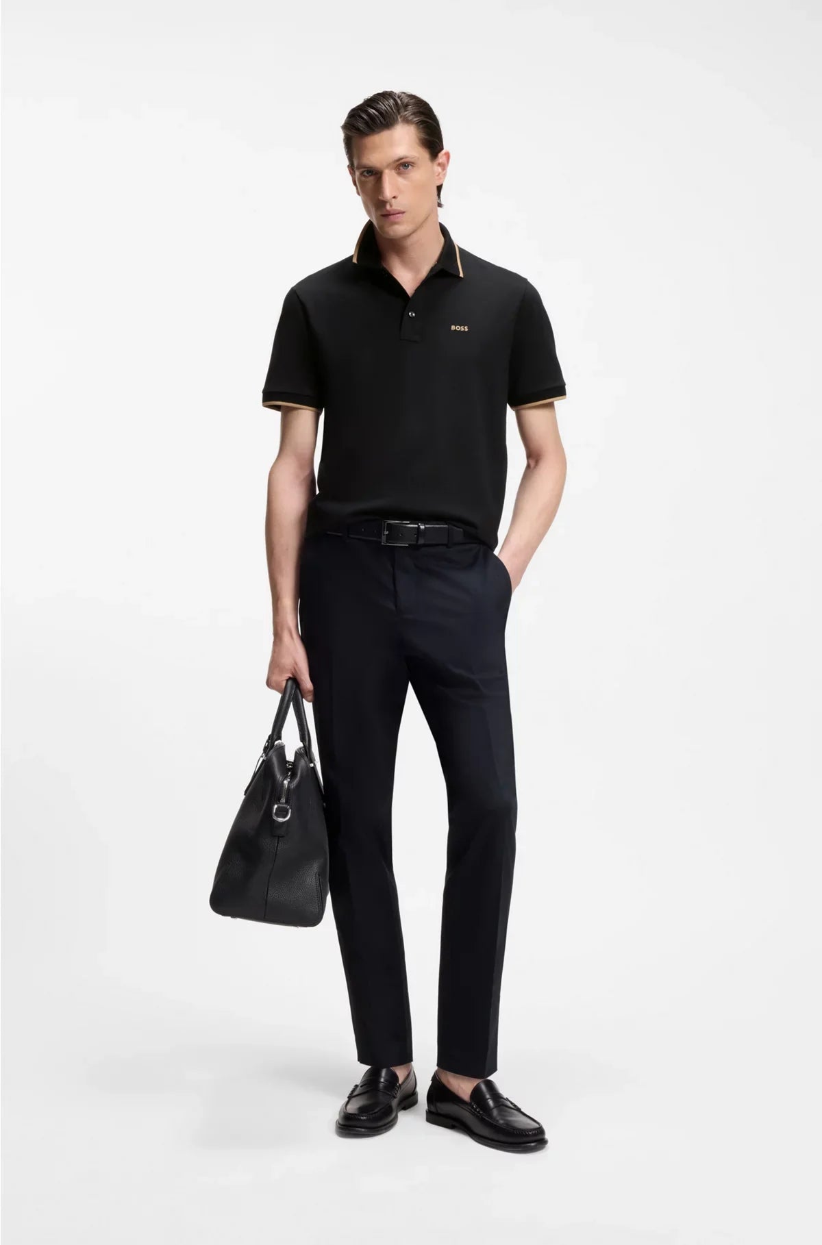 COTTON-PIQUE POLO SHIRT WITH CONTRAST TIPPING
