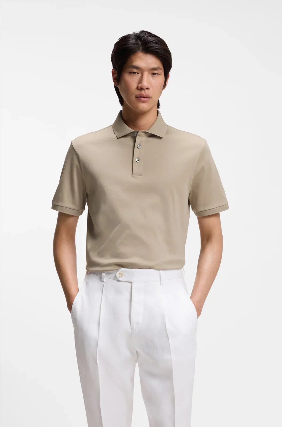 REGULAR-FIT POLO SHIRT IN MERCERISED COTTON