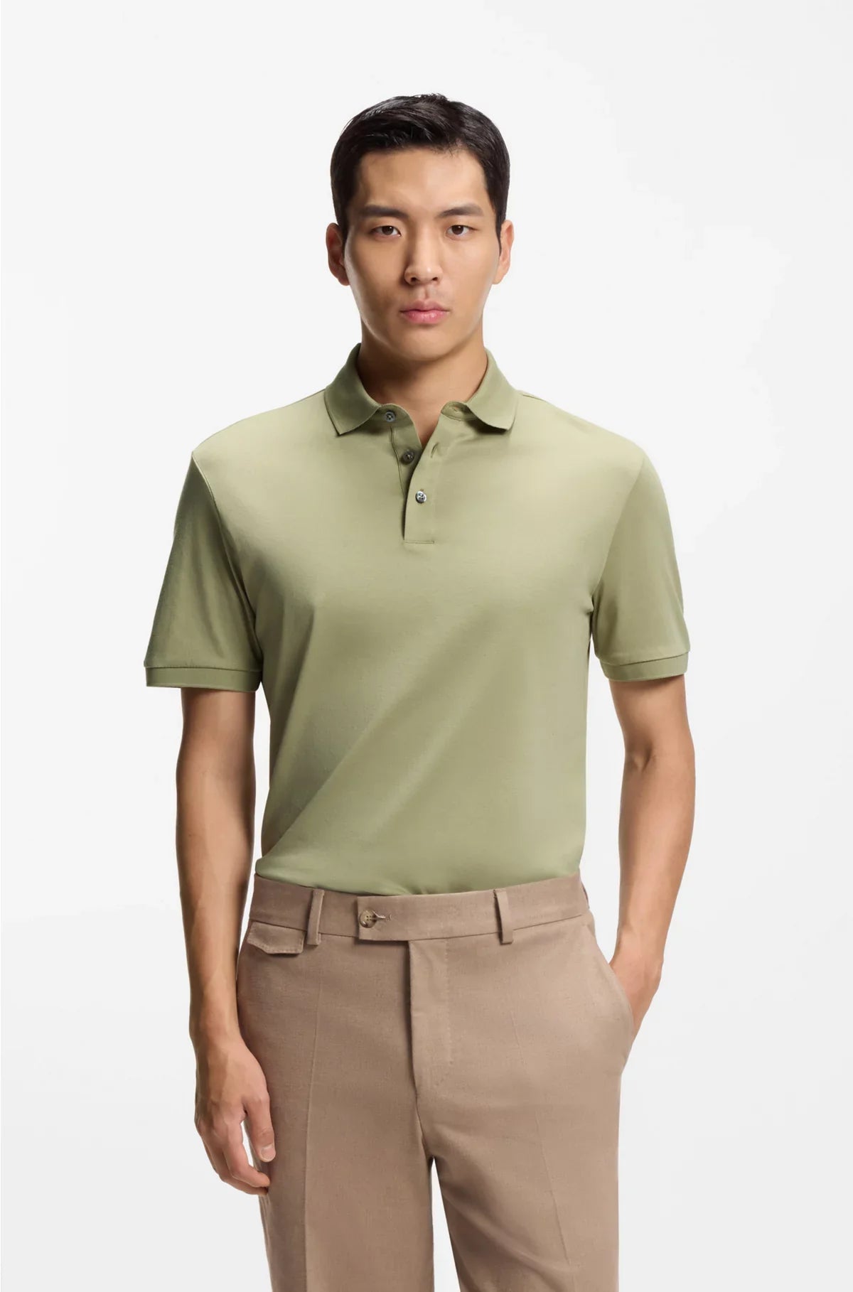 REGULAR-FIT POLO SHIRT IN MERCERISED COTTON
