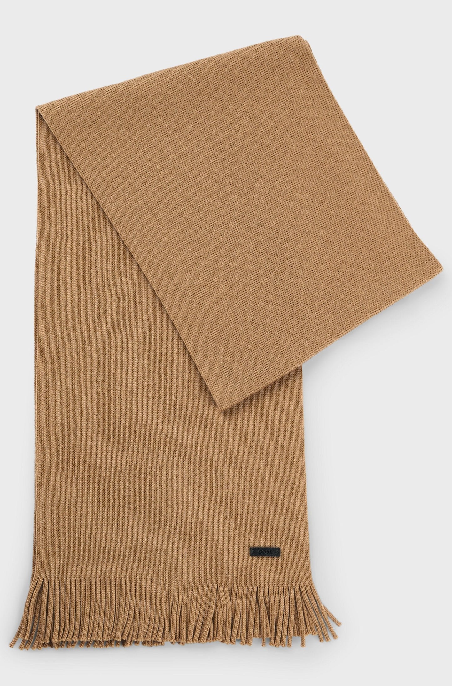 RASCHEL-KNIT SCARF IN VIRGIN WOOL