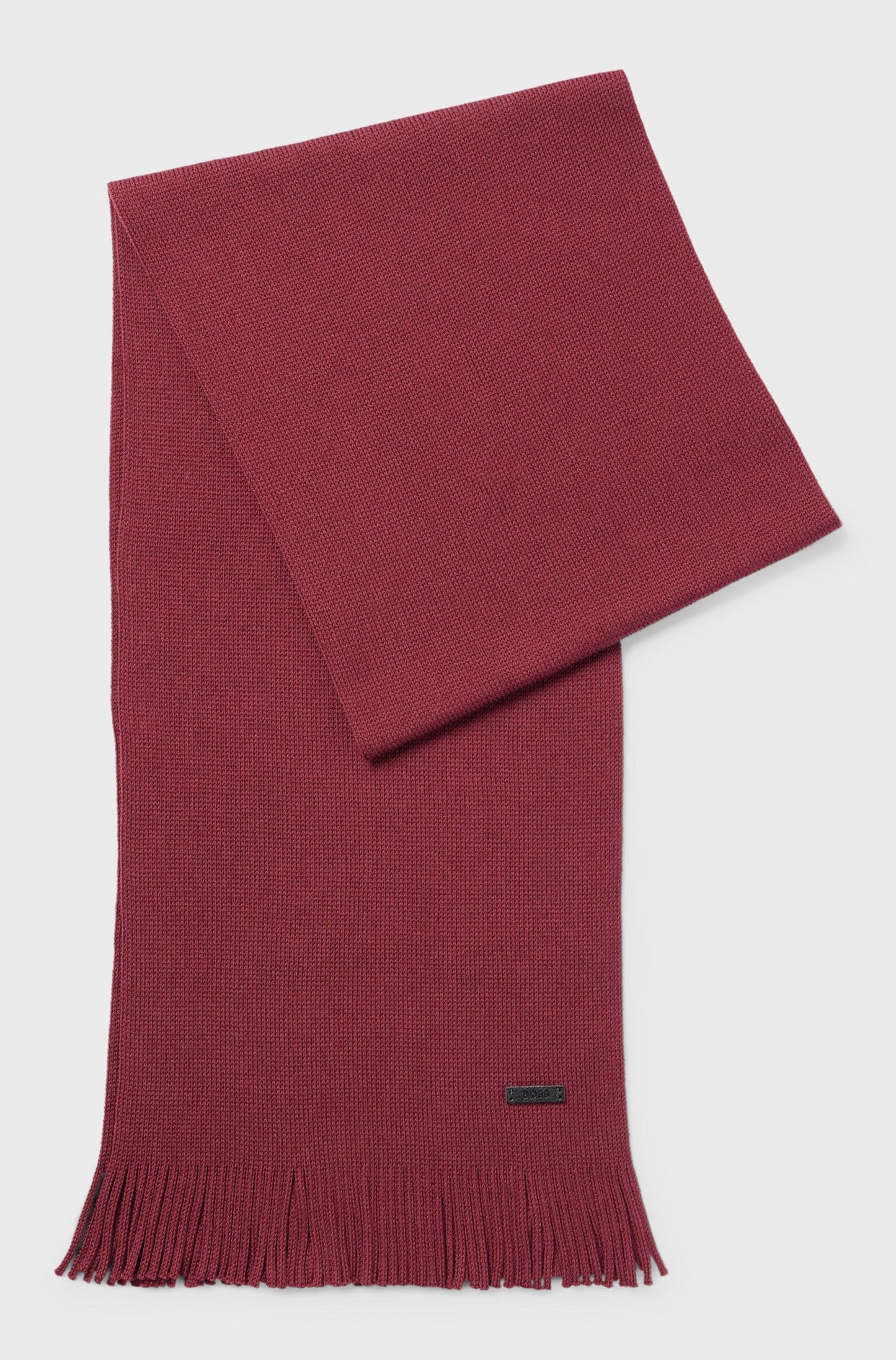 RASCHEL-KNIT SCARF IN VIRGIN WOOL