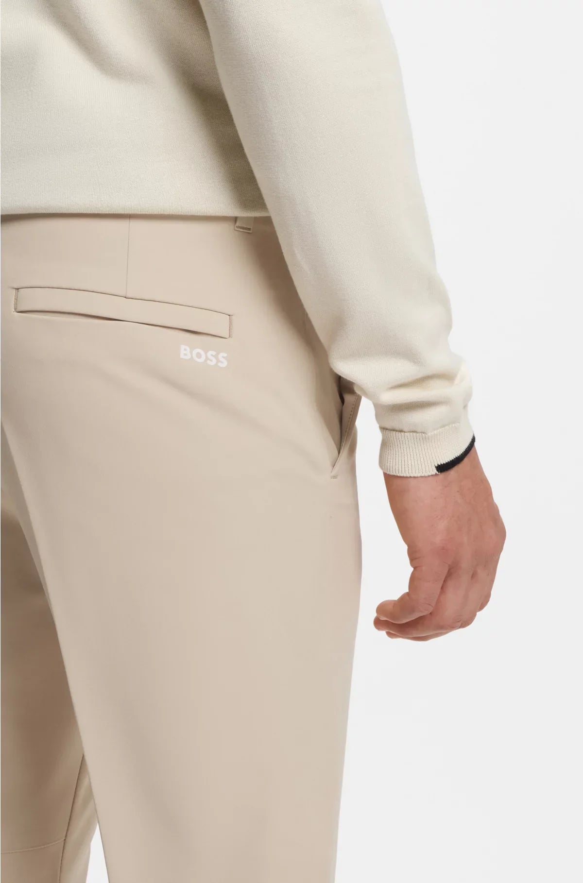 REGULAR-FIT TROUSERS IN WATER-REPELLENT STRETCH FABRIC