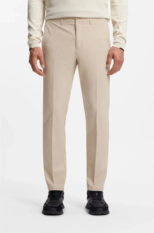 REGULAR-FIT TROUSERS IN WATER-REPELLENT STRETCH FABRIC