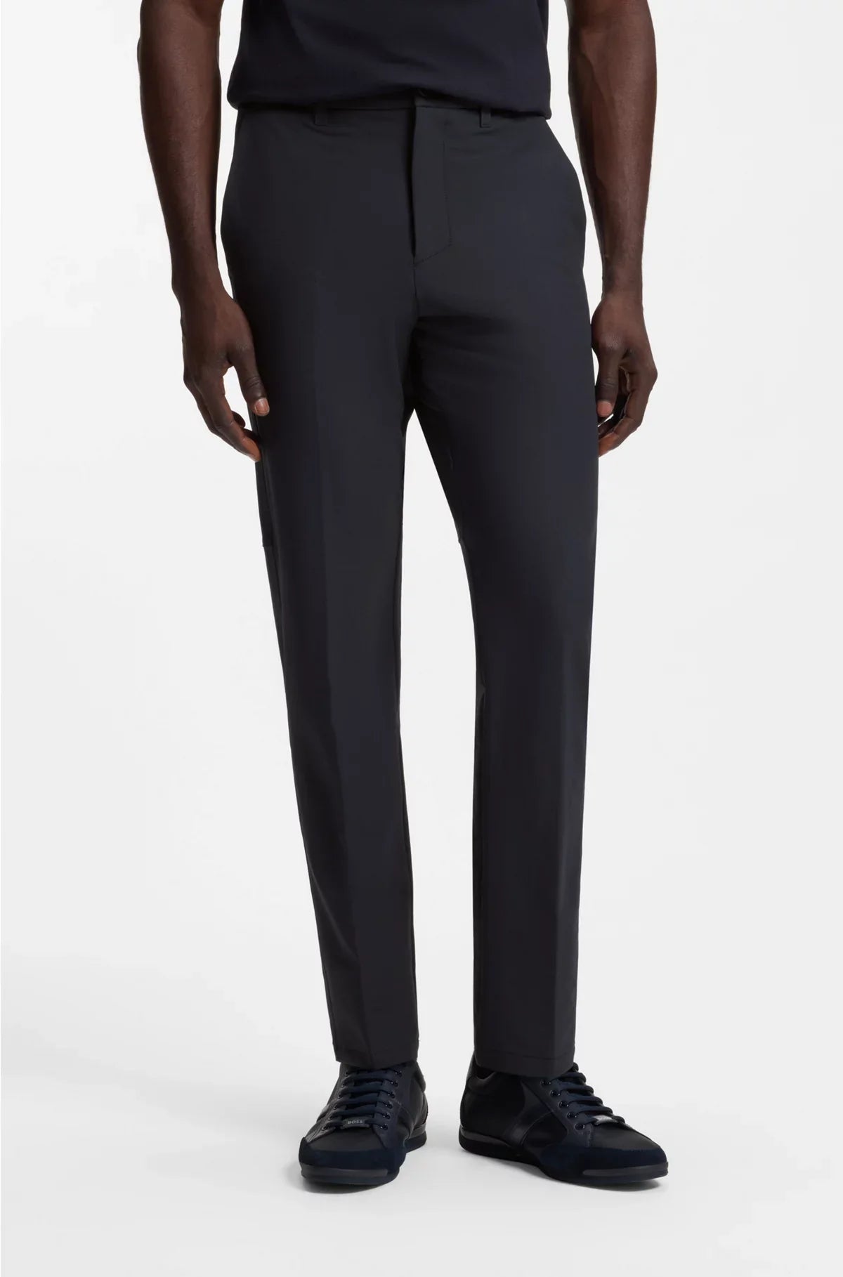 REGULAR-FIT TROUSERS IN WATER-REPELLENT STRETCH FABRIC