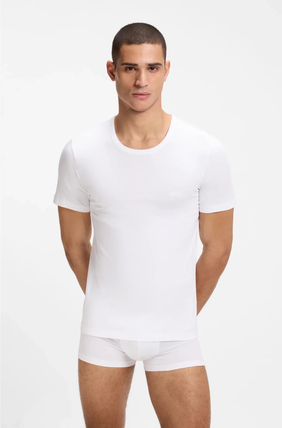 THREE-PACK OF LOGO UNDERWEAR T-SHIRTS IN COTTON JERSEY