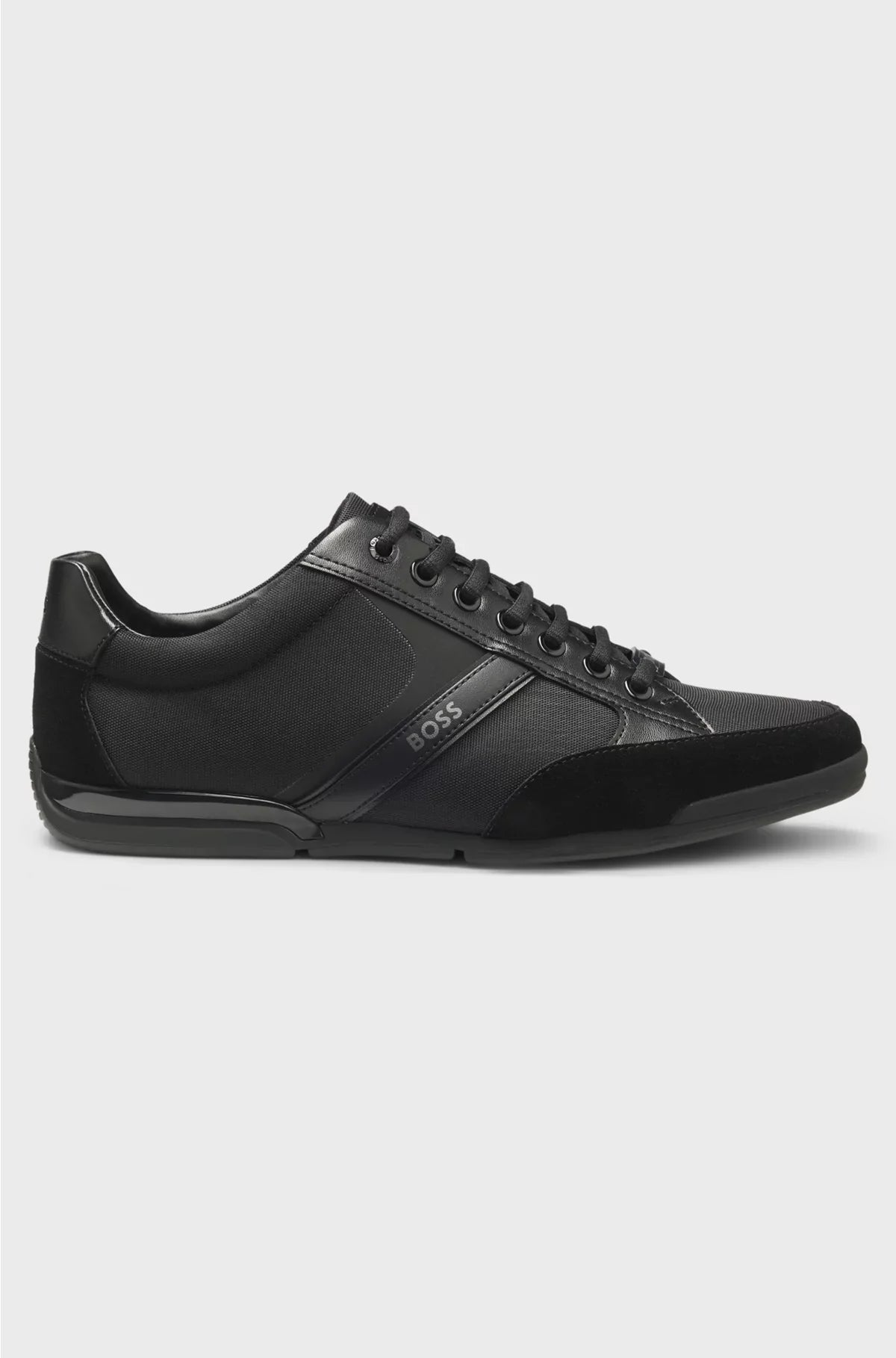 MIXED-MATERIAL TRAINERS WITH SUEDE AND FAUX LEATHER