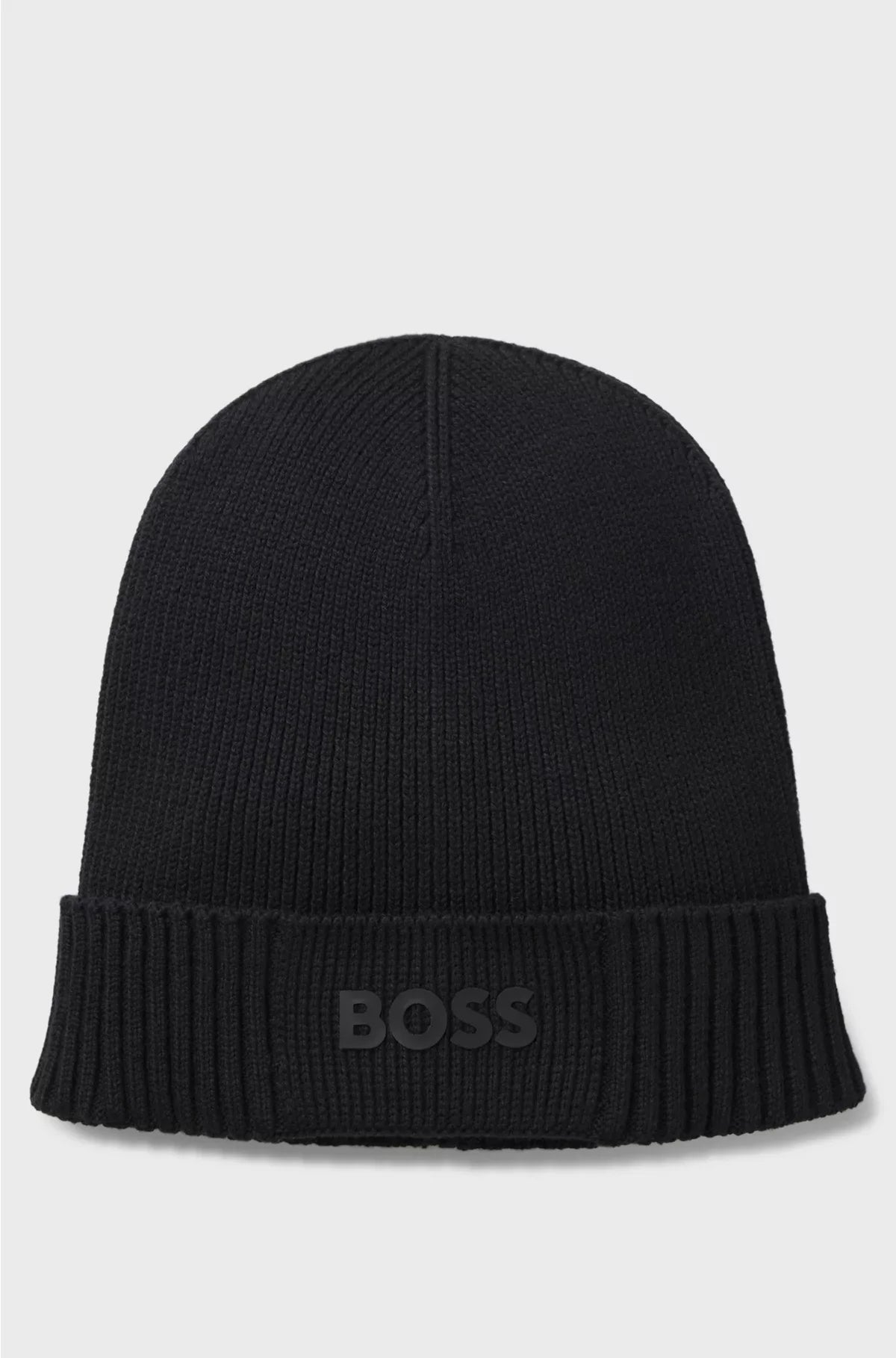 BERRETTO BEANIE CON LOGO IN COTONE E LANA VERGINE