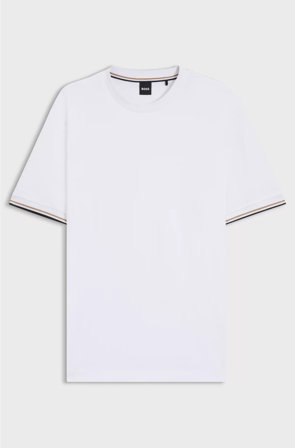 T-SHIRT IN JERSEY DI COTONE CON POLSINI A RIGHE DISTINTIVE