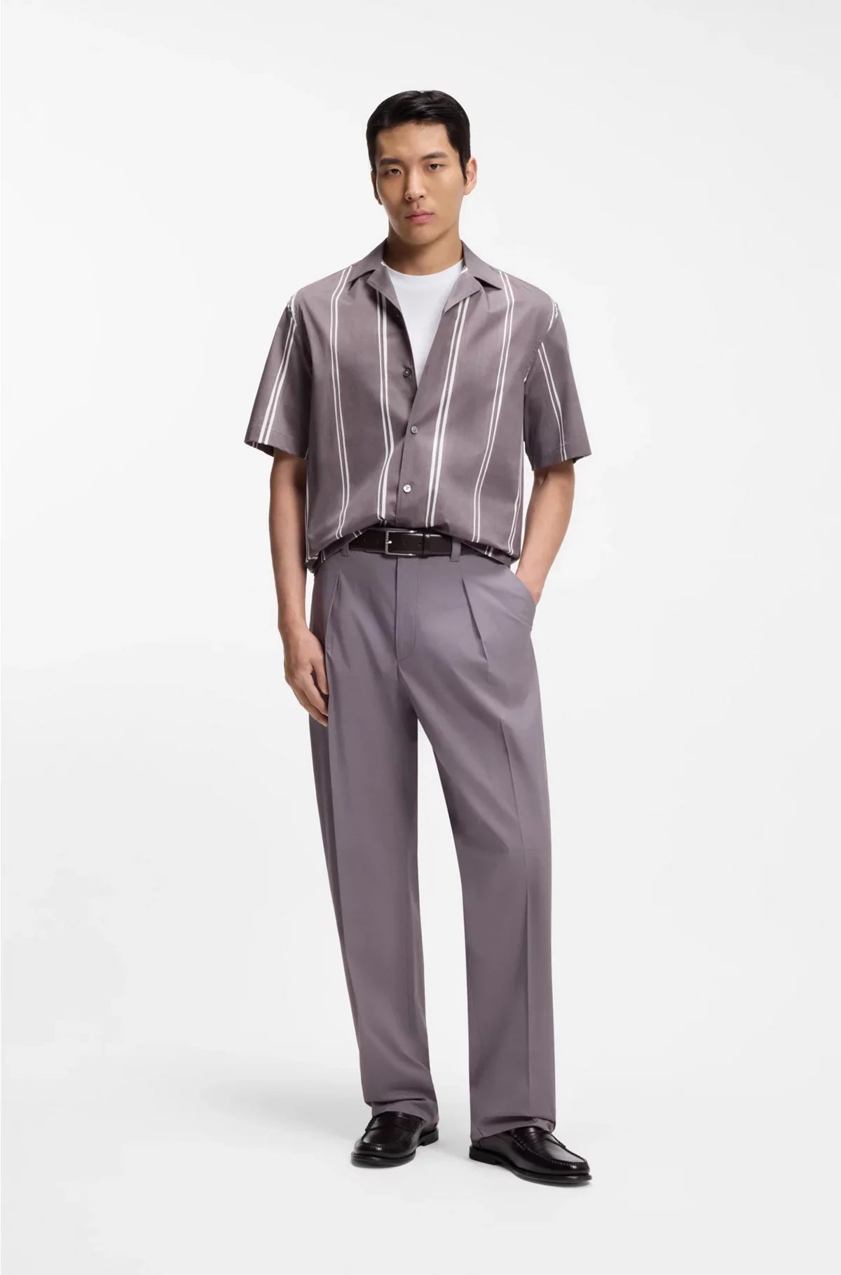 T-SHIRT IN JERSEY DI COTONE CON POLSINI A RIGHE DISTINTIVE