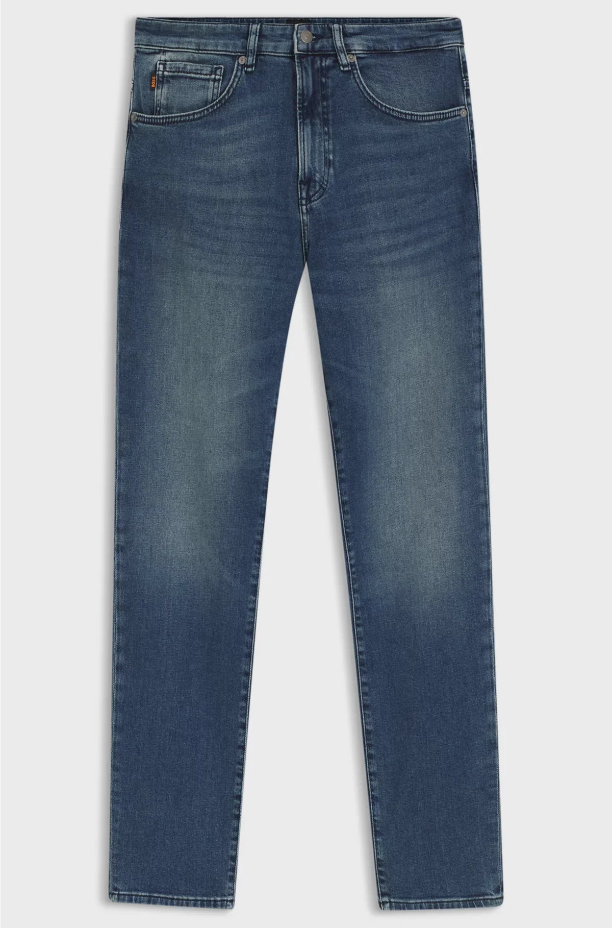 MAINE REGULAR-FIT JEANS IN MID-BLUE COMFORT-STRETCH DENIM