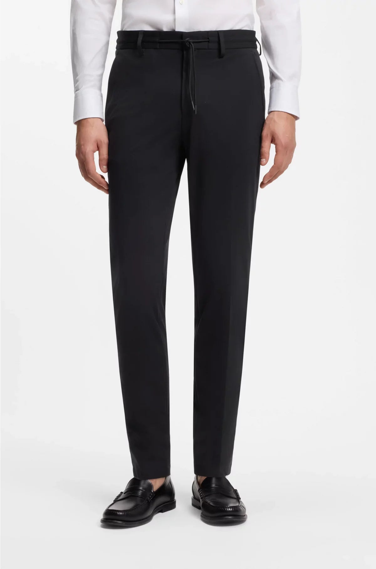 SLIM-FIT TROUSERS IN PERFORMANCE-STRETCH JERSEY