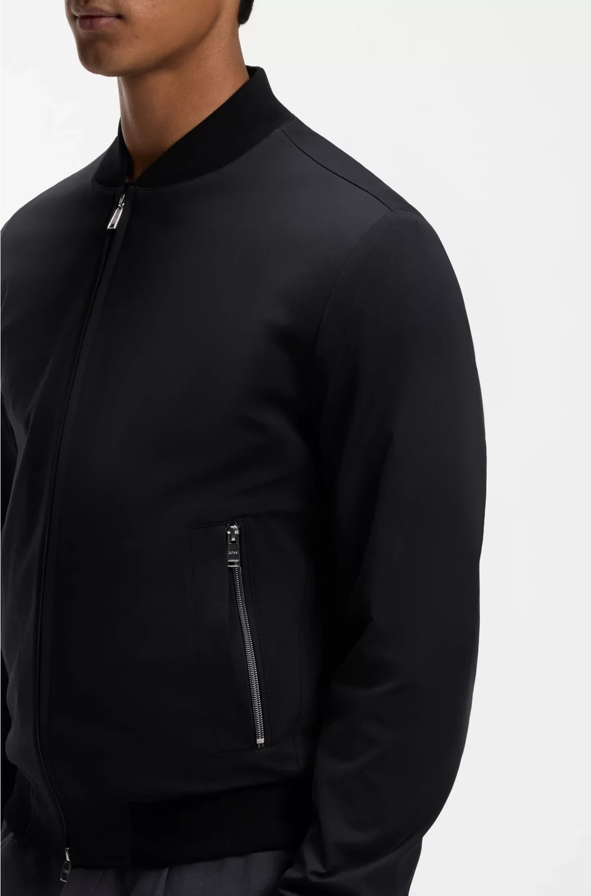 SLIM-FIT JACKET IN PERFORMANCE-STRETCH JERSEY