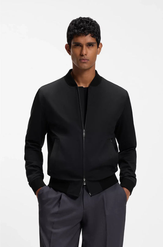 SLIM-FIT JACKET IN PERFORMANCE-STRETCH JERSEY