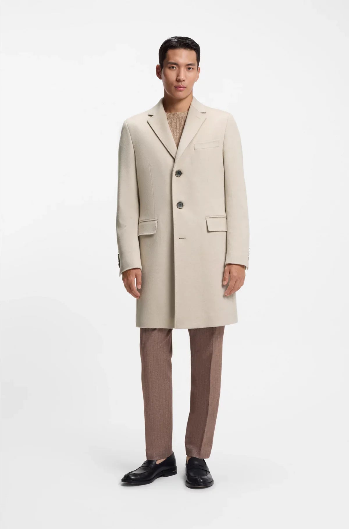 SLIM-FIT COAT IN CASHMERE