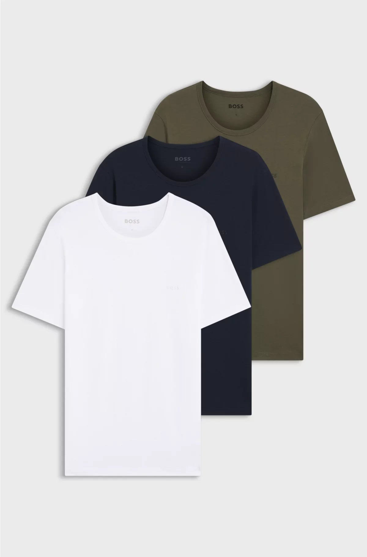 THREE-PACK OF UNDERWEAR T-SHIRTS WITH EMBROIDERED LOGOS