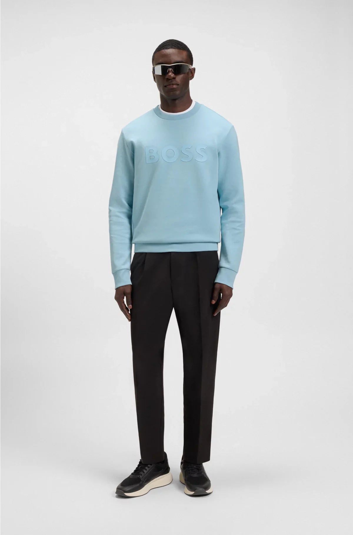STRETCH-COTTON SWEATSHIRT WITH SANDWICH LOGO
