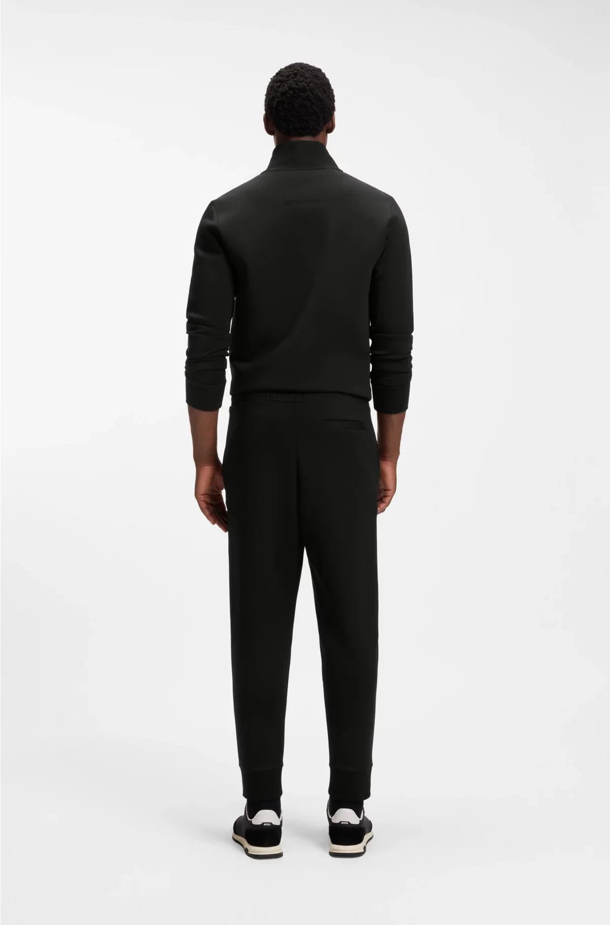 STRETCH-COTTON TRACKSUIT BOTTOMS WITH LOGO PRINT