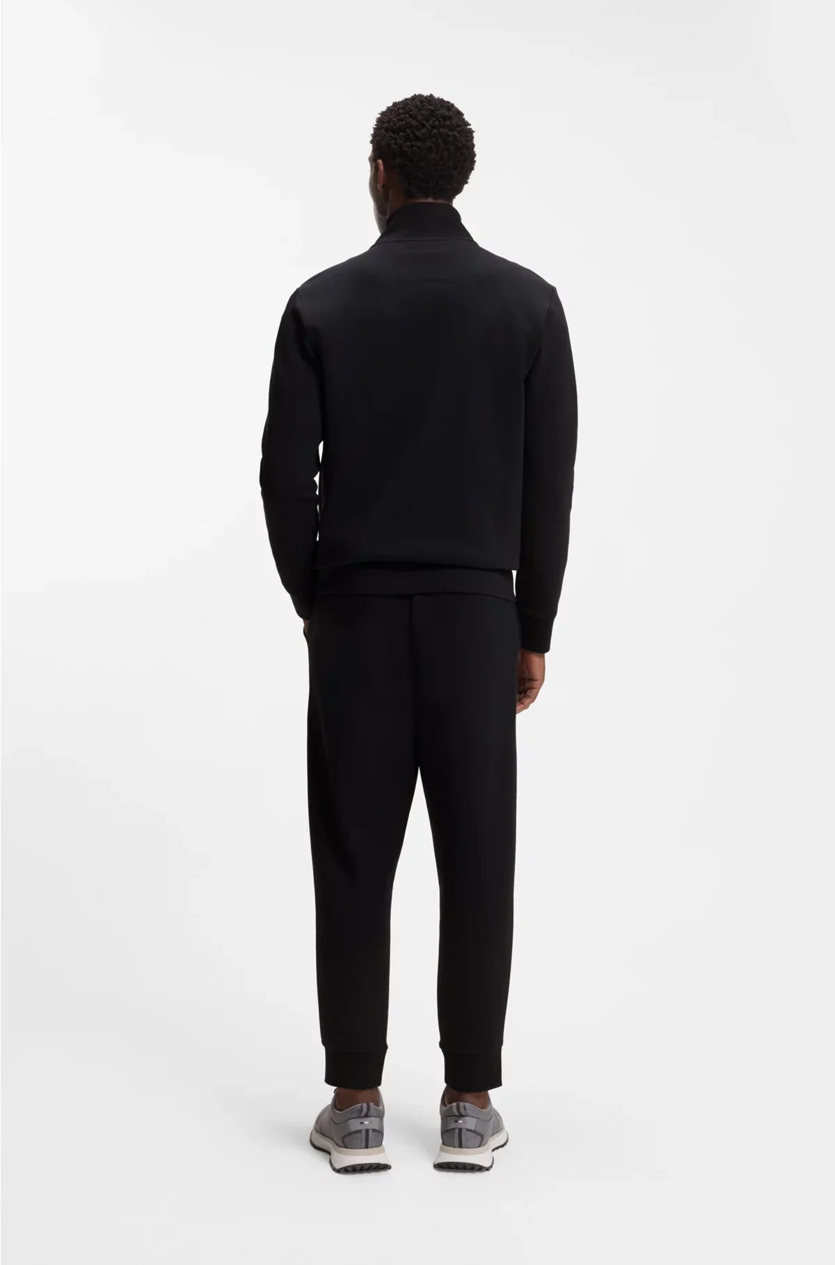 STRETCH-COTTON ZIP-UP SWEATSHIRT WITH LOGO PRINT