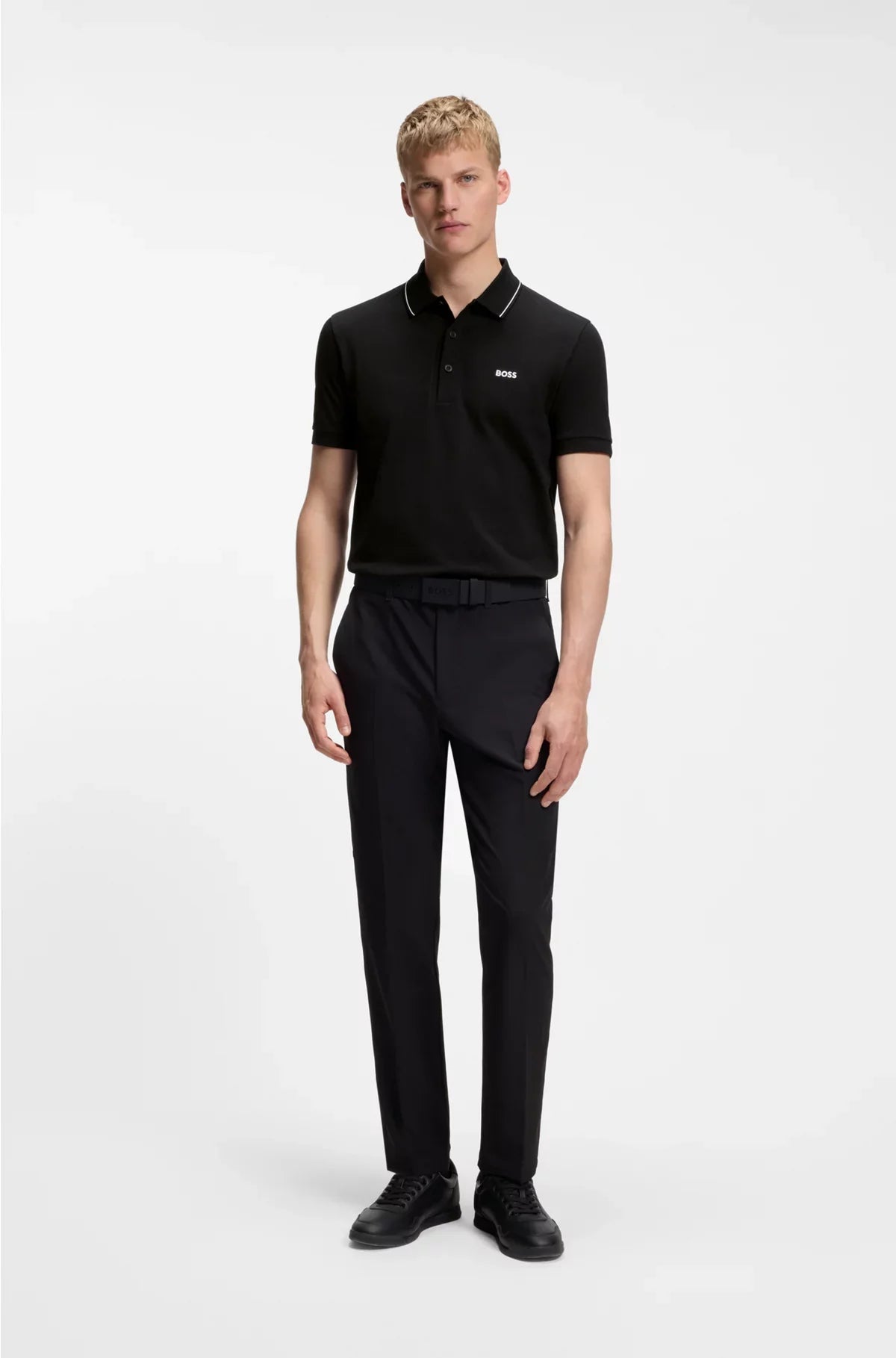 COTTON-PIQUE SLIM-FIT POLO SHIRT WITH TONAL LOGO