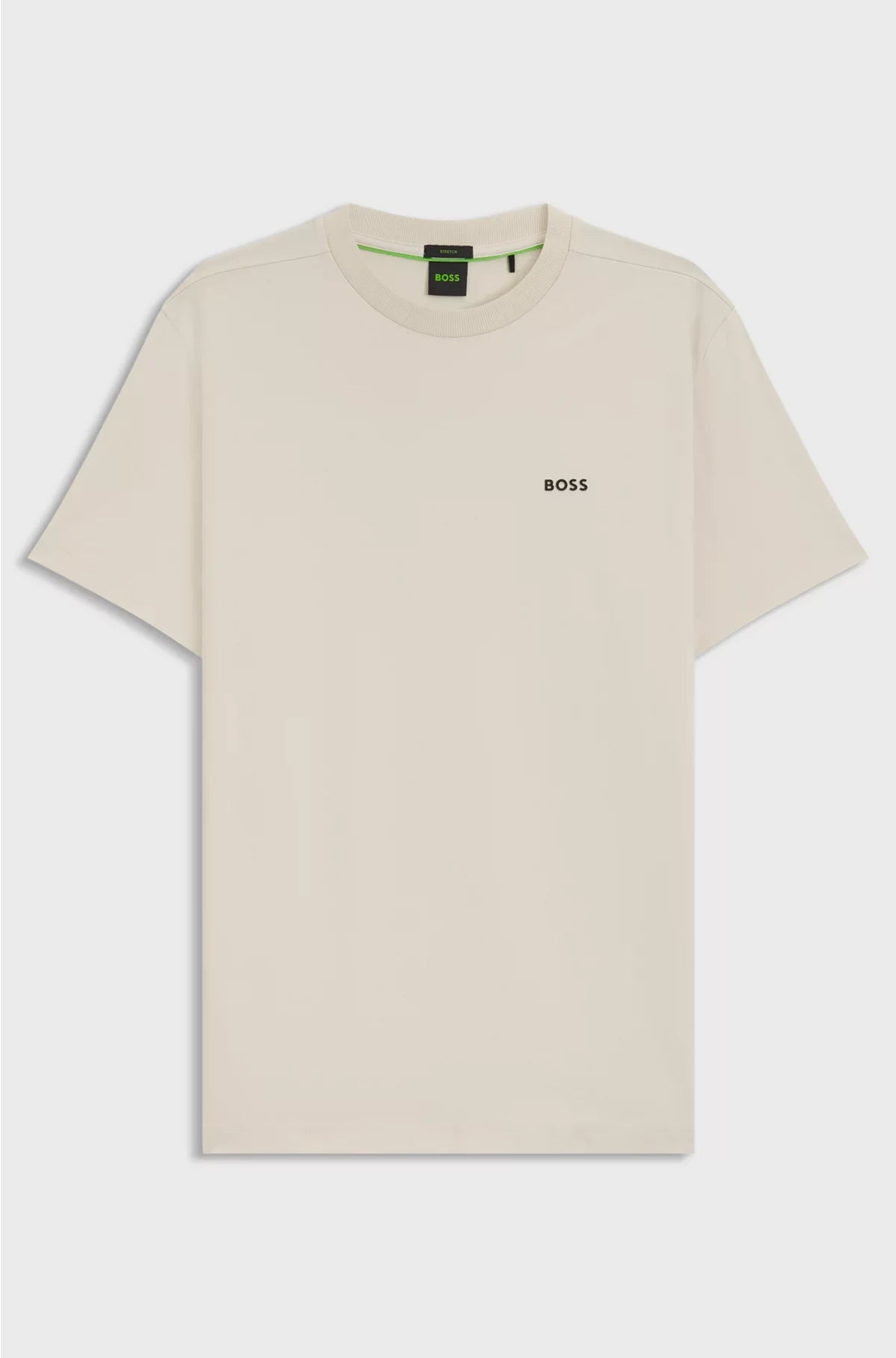 STRETCH-COTTON T-SHIRT WITH CONTRAST LOGO