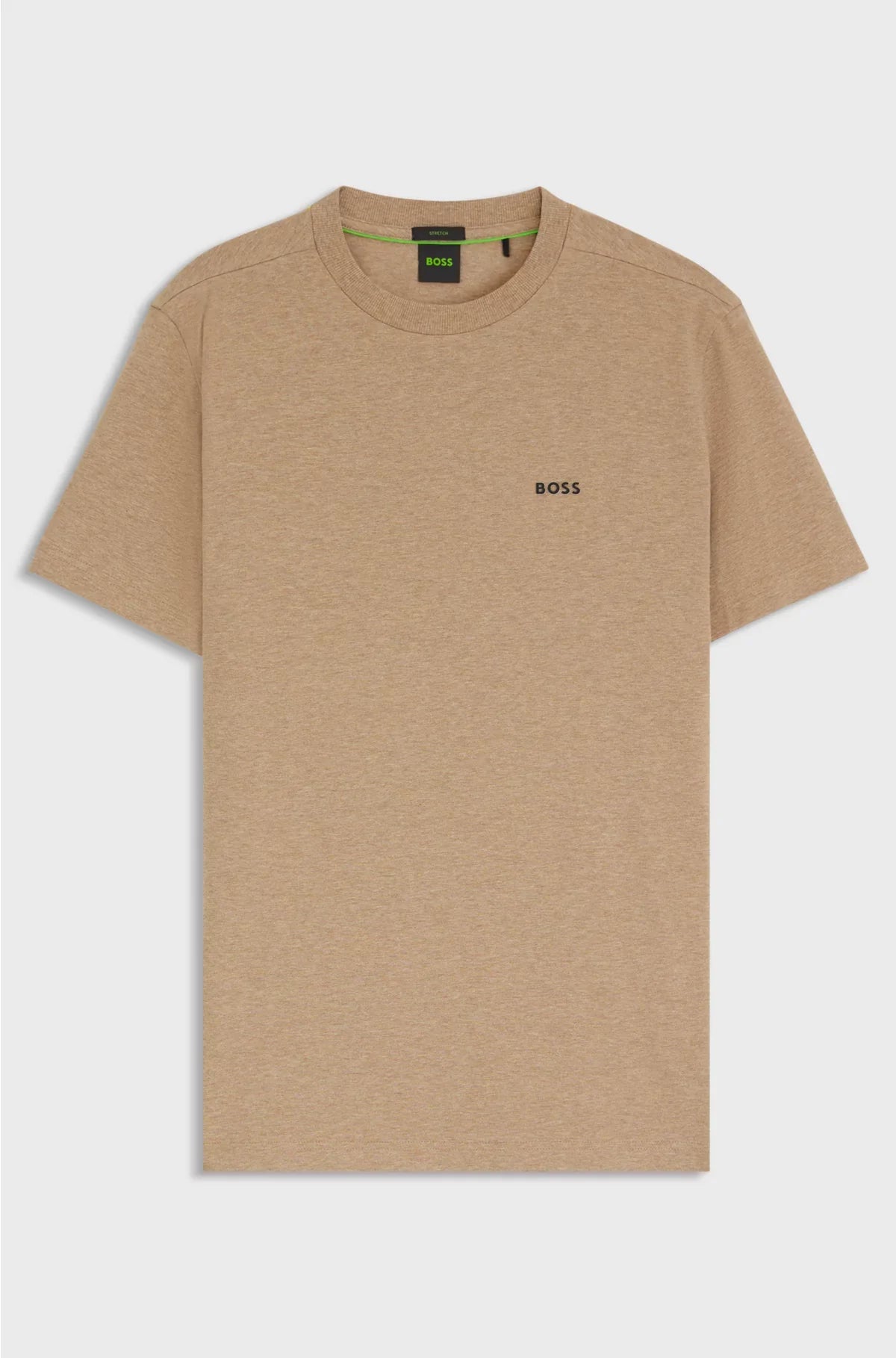 STRETCH-COTTON T-SHIRT WITH CONTRAST LOGO