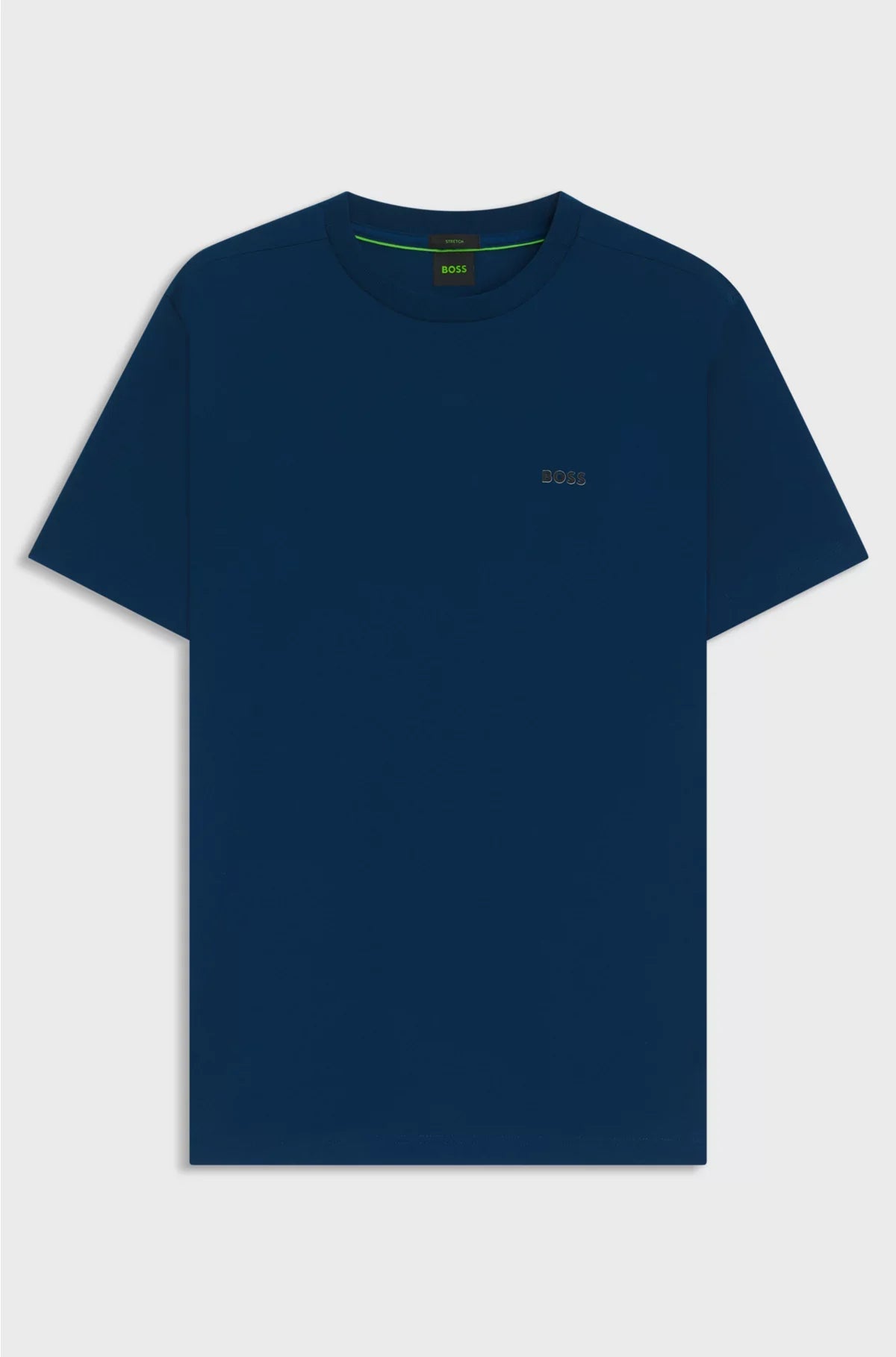 STRETCH-COTTON T-SHIRT WITH CONTRAST LOGO