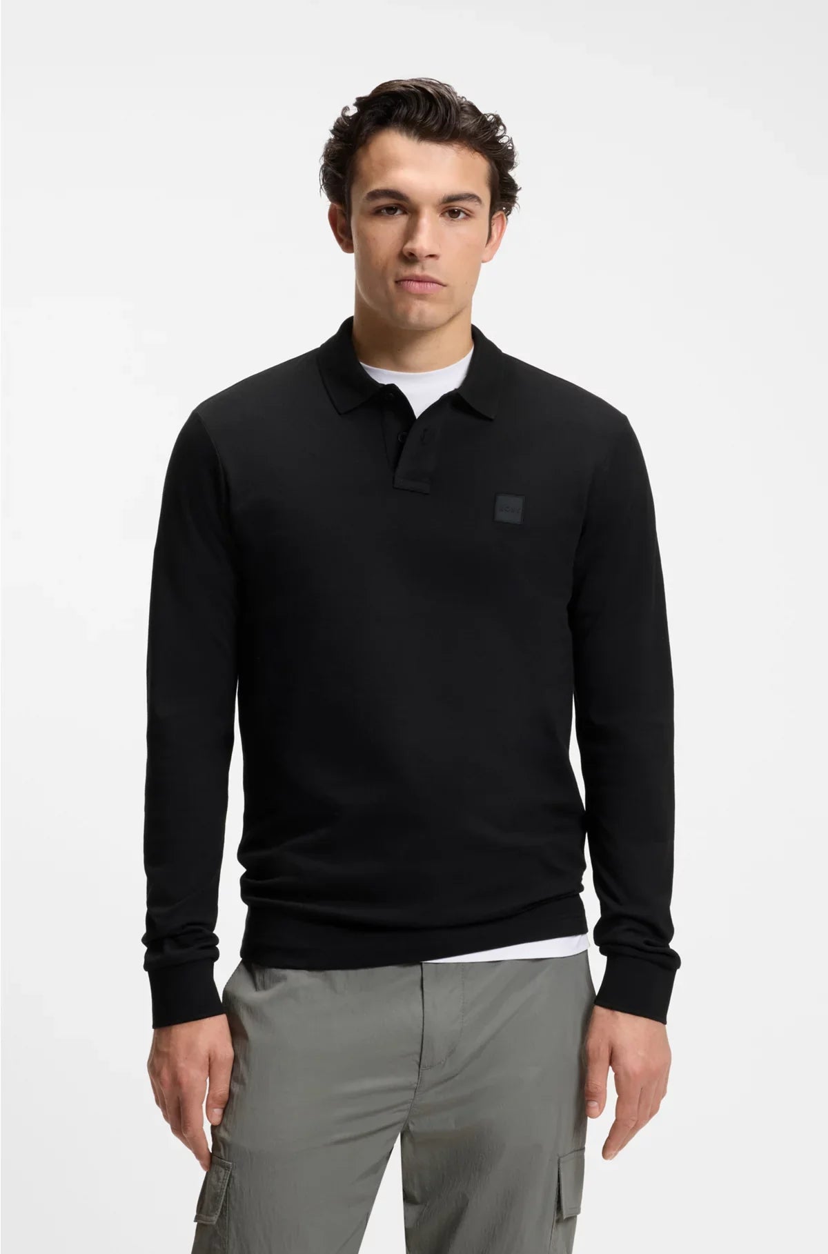 SLIM-FIT POLO SHIRT IN STRETCH-COTTON PIQUE