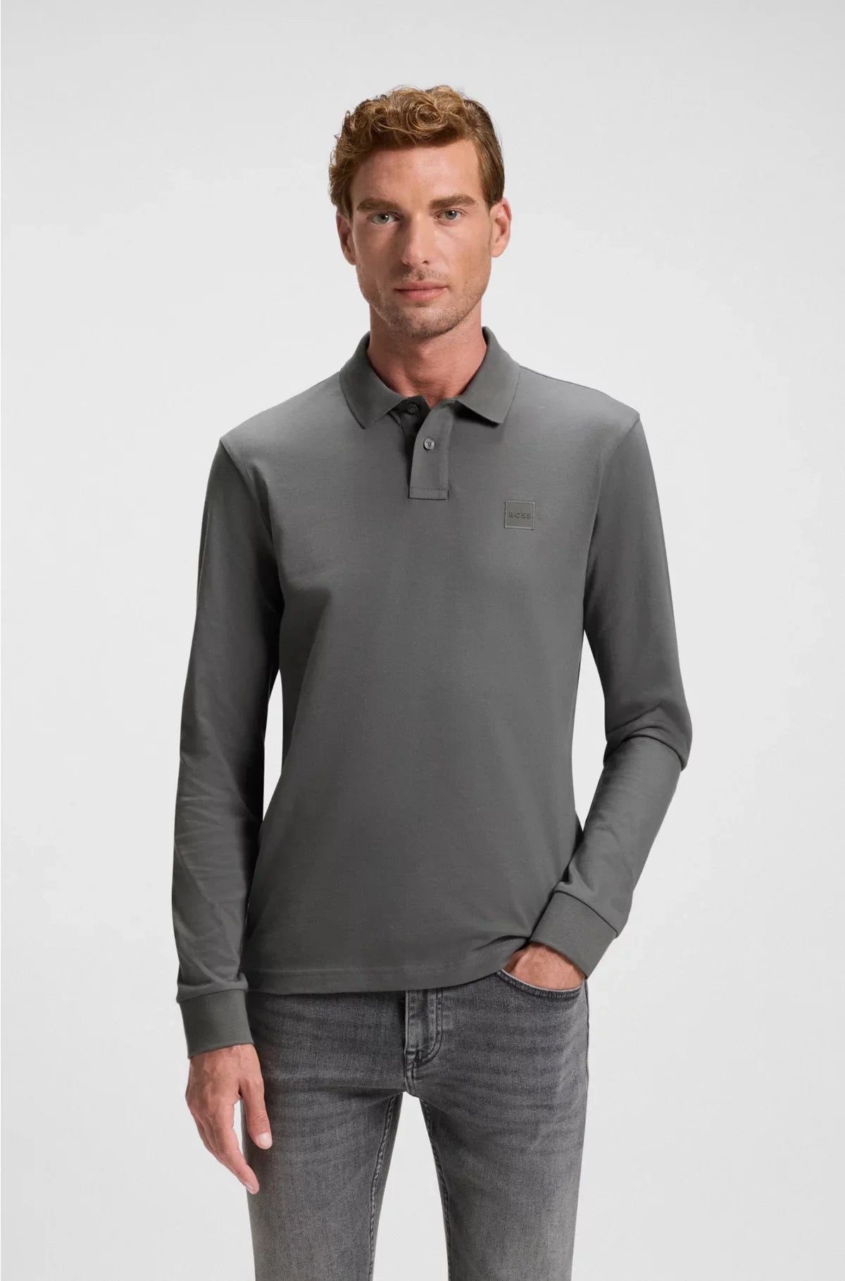 SLIM-FIT POLO SHIRT IN STRETCH-COTTON PIQUE