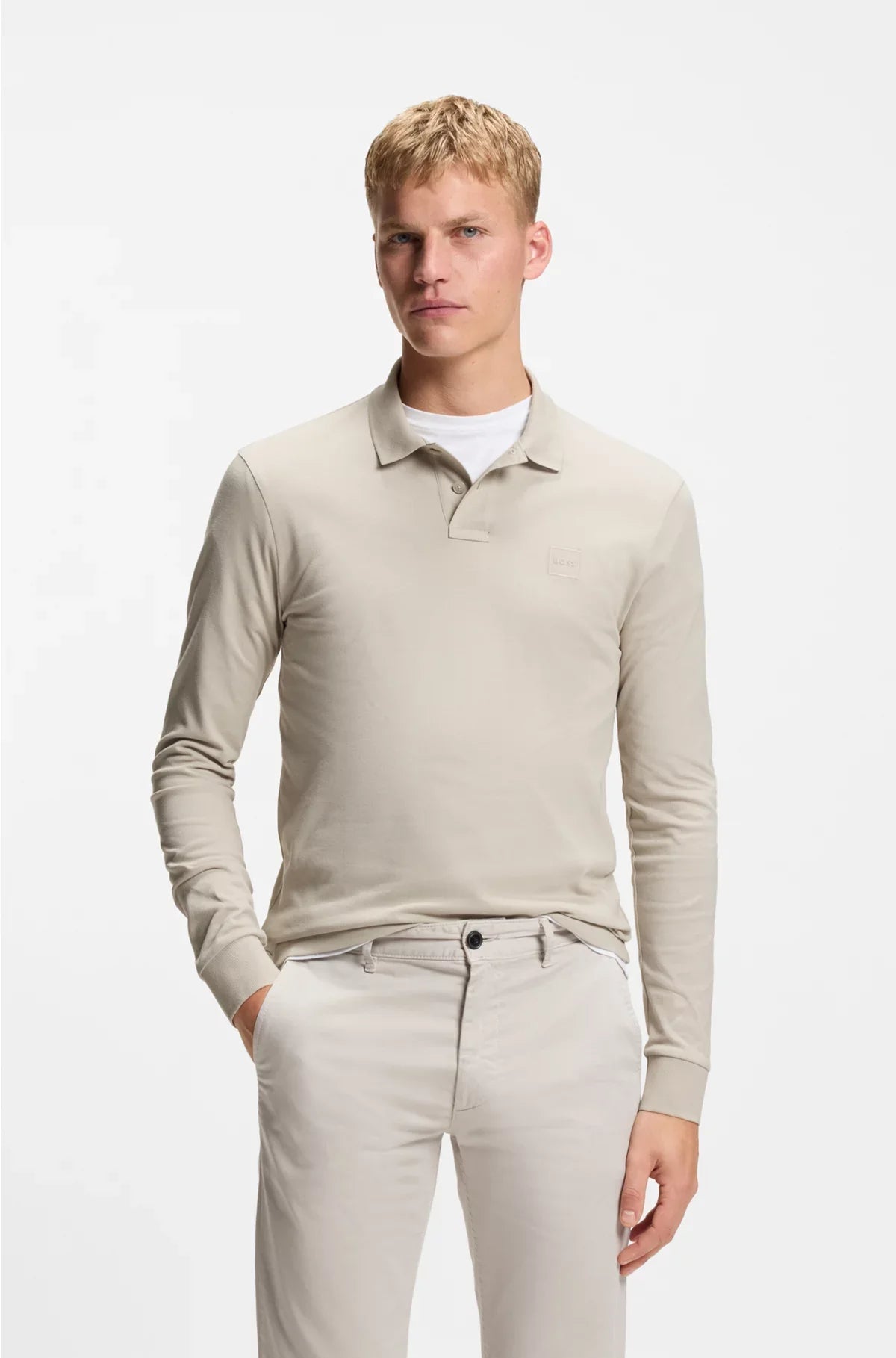 SLIM-FIT POLO SHIRT IN STRETCH-COTTON PIQUE