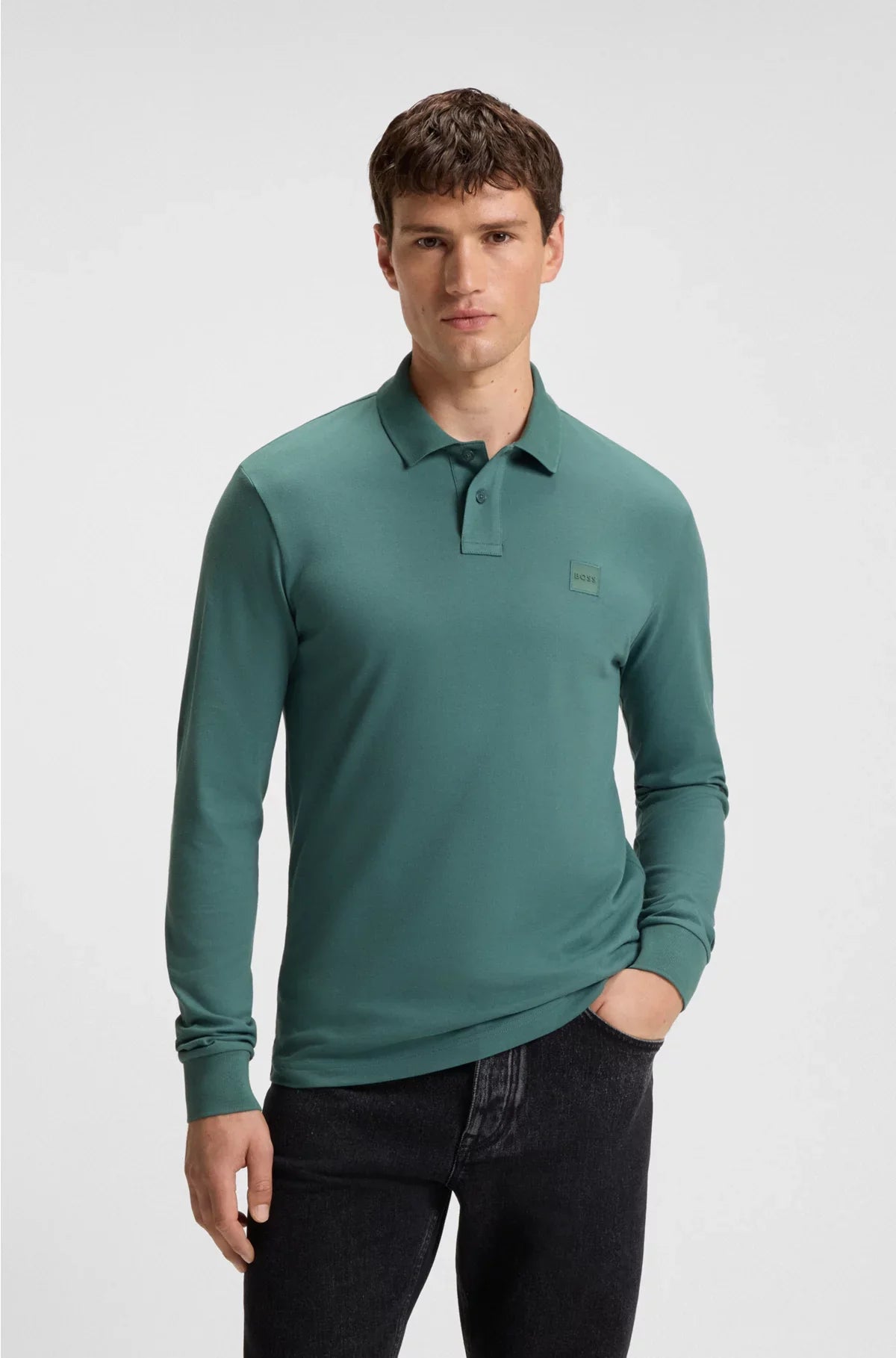SLIM-FIT POLO SHIRT IN STRETCH-COTTON PIQUE