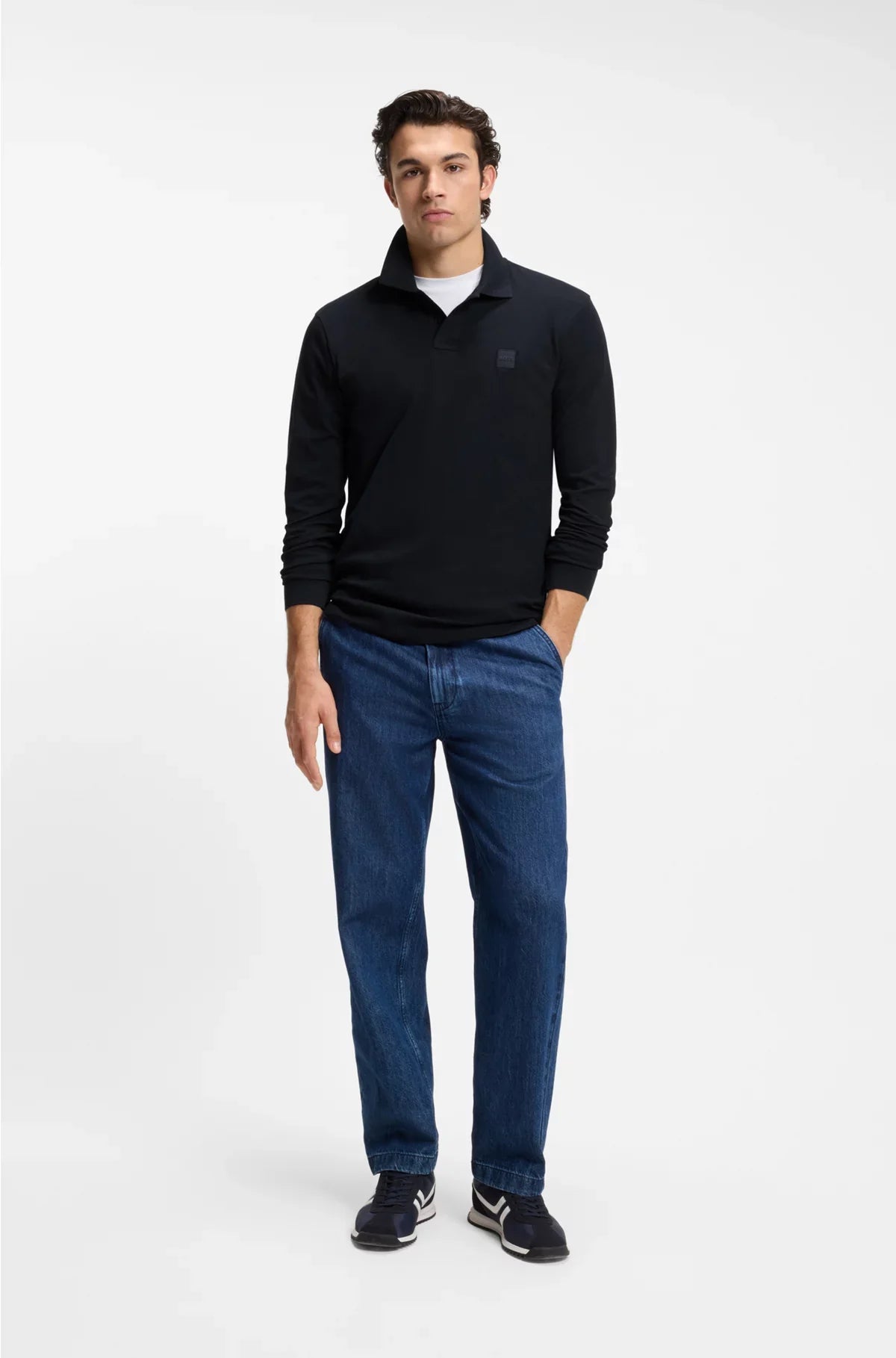 SLIM-FIT POLO SHIRT IN STRETCH-COTTON PIQUE
