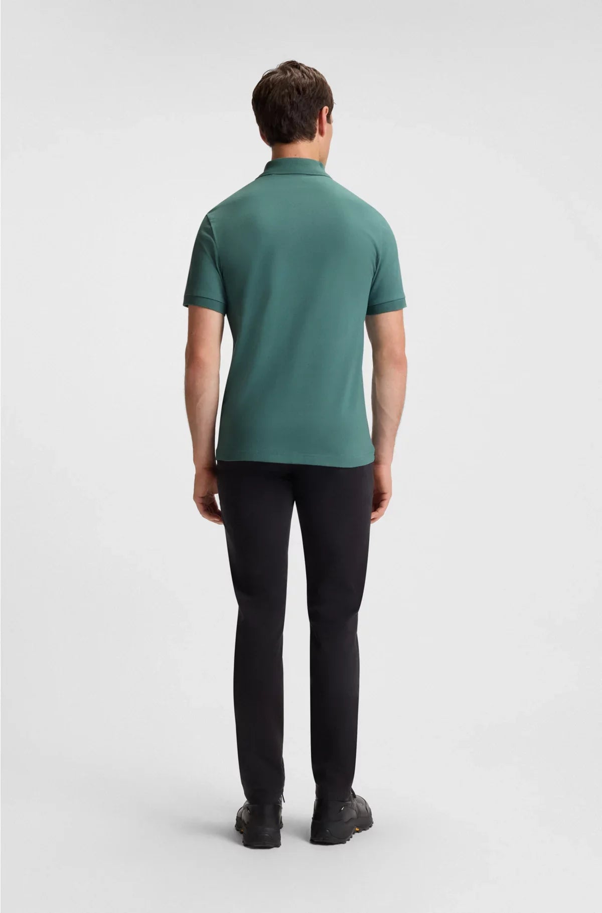 STRETCH-COTTON SLIM-FIT POLO SHIRT WITH LOGO PATCH