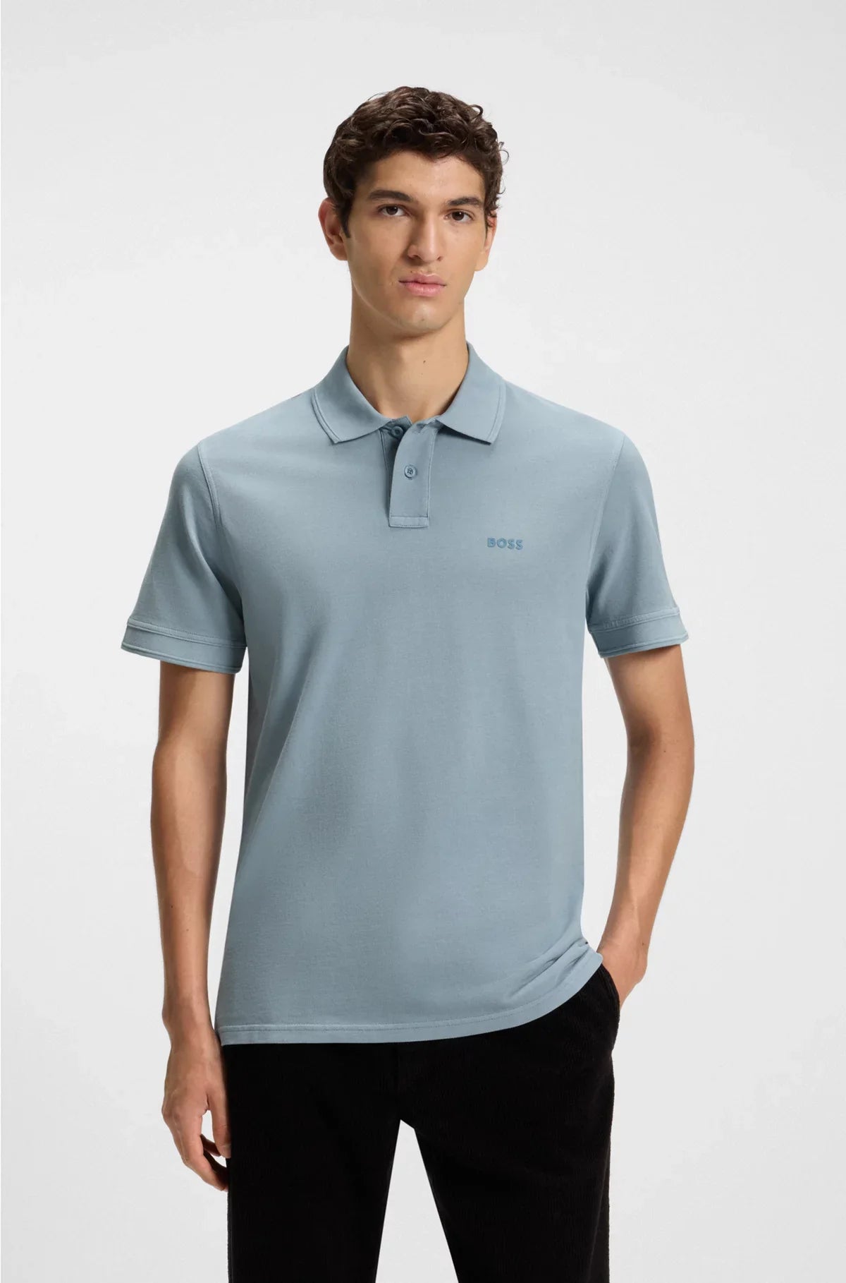COTTON-PIQUE POLO SHIRT WITH LOGO PRINT