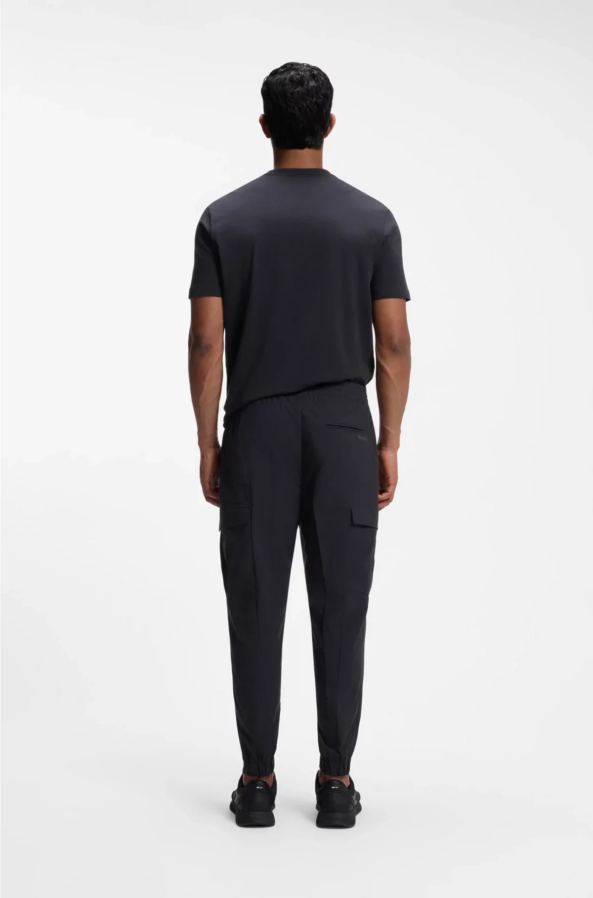 TAPERED-FIT TROUSERS IN EASY-IRON STRETCH POPLIN